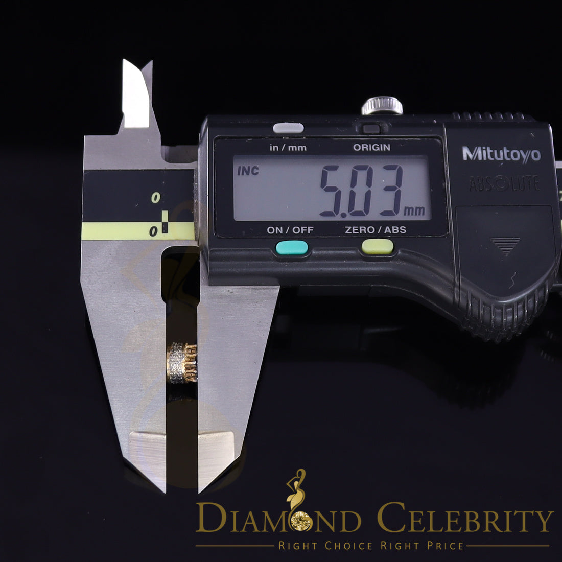 DiamondCelebritees 0.05ct Diamond Sterling Silver Yellow For Men's & Women's Stud Round Earrings