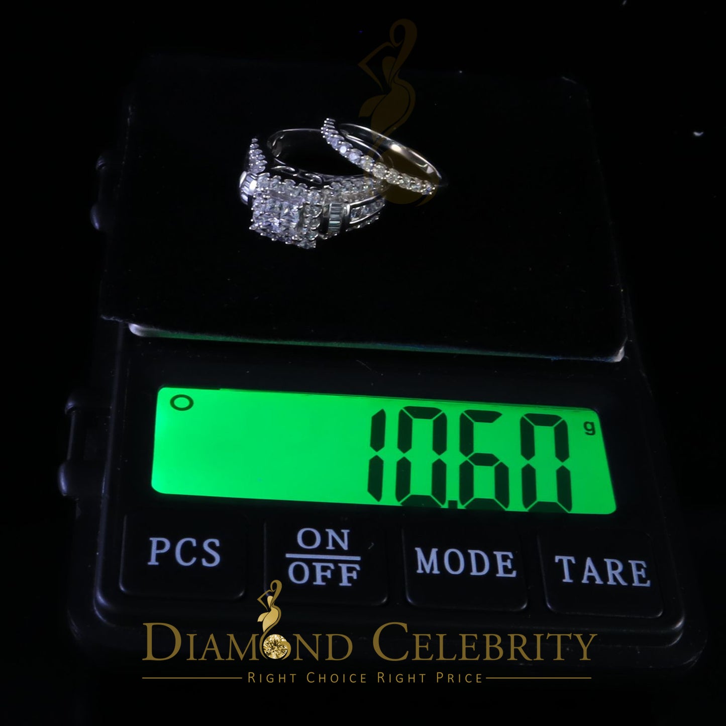 DiamondCelebritees 925 Sterling White 5.00ct Cubic Zirconia Silver Wedding Fashion Womens Ring SZ 7