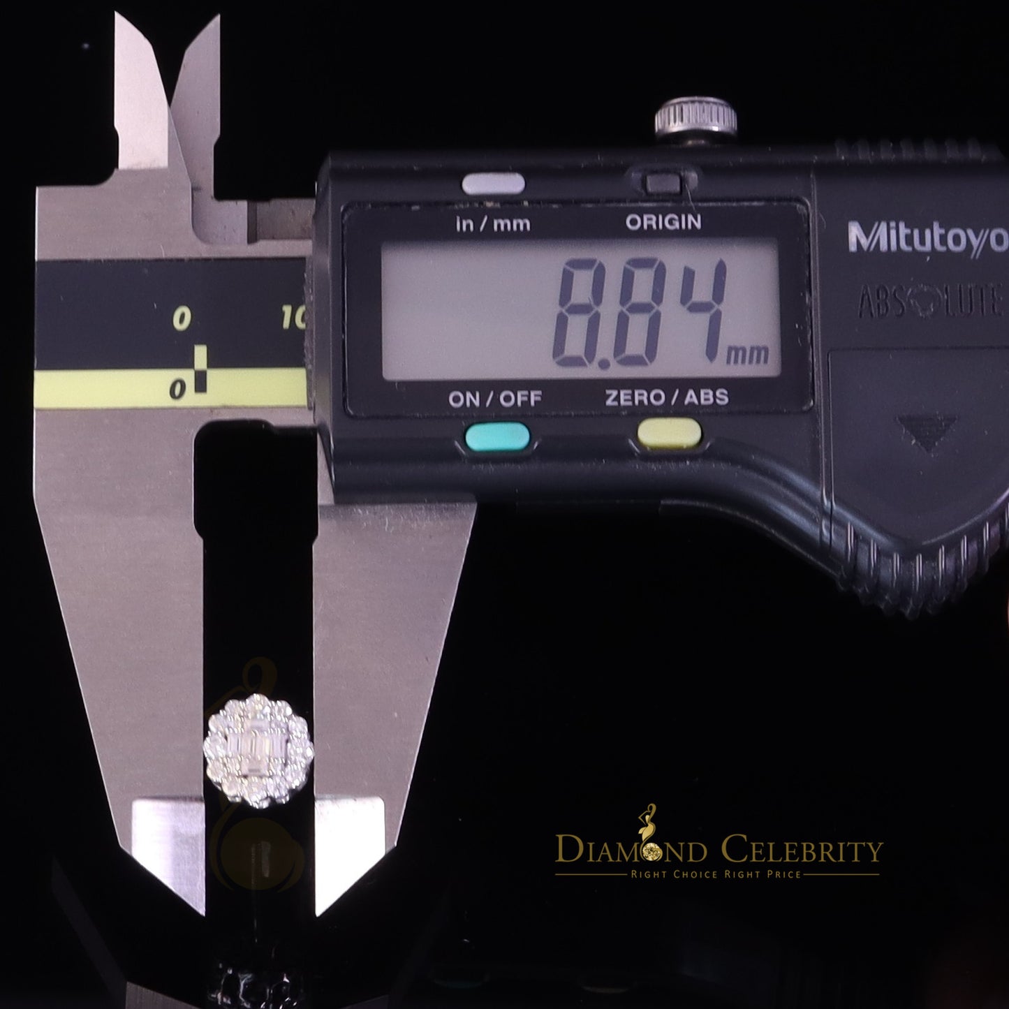 Diamondcelebritees Floral Stud Earrings for Men's/Womens 925 Silver White 1.00ct VVS 'D' Moissanite