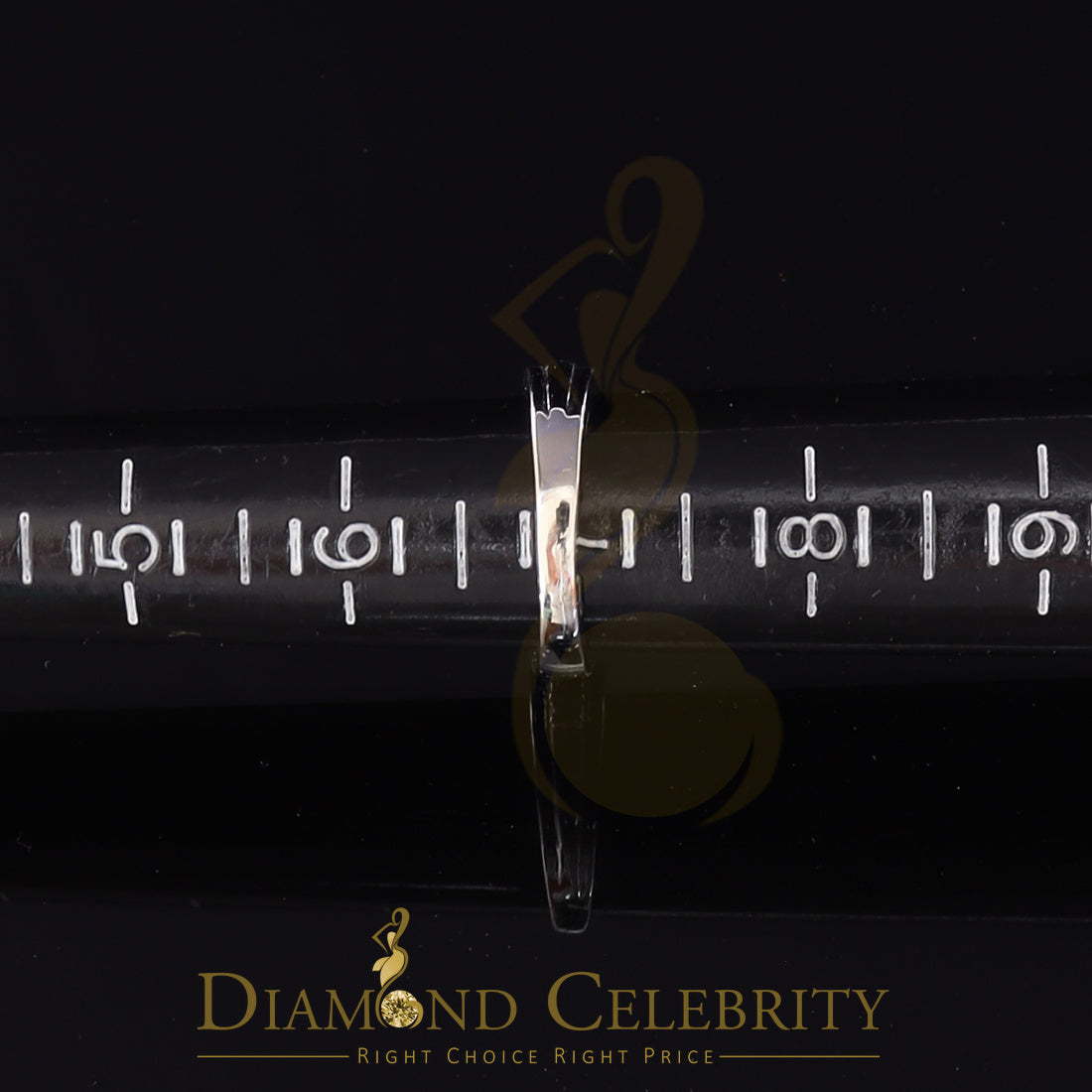 DiamondCelebritees 0.25ct Real Diamond 925 Sterling White Silver Shine Womens Square Ring SZ 7