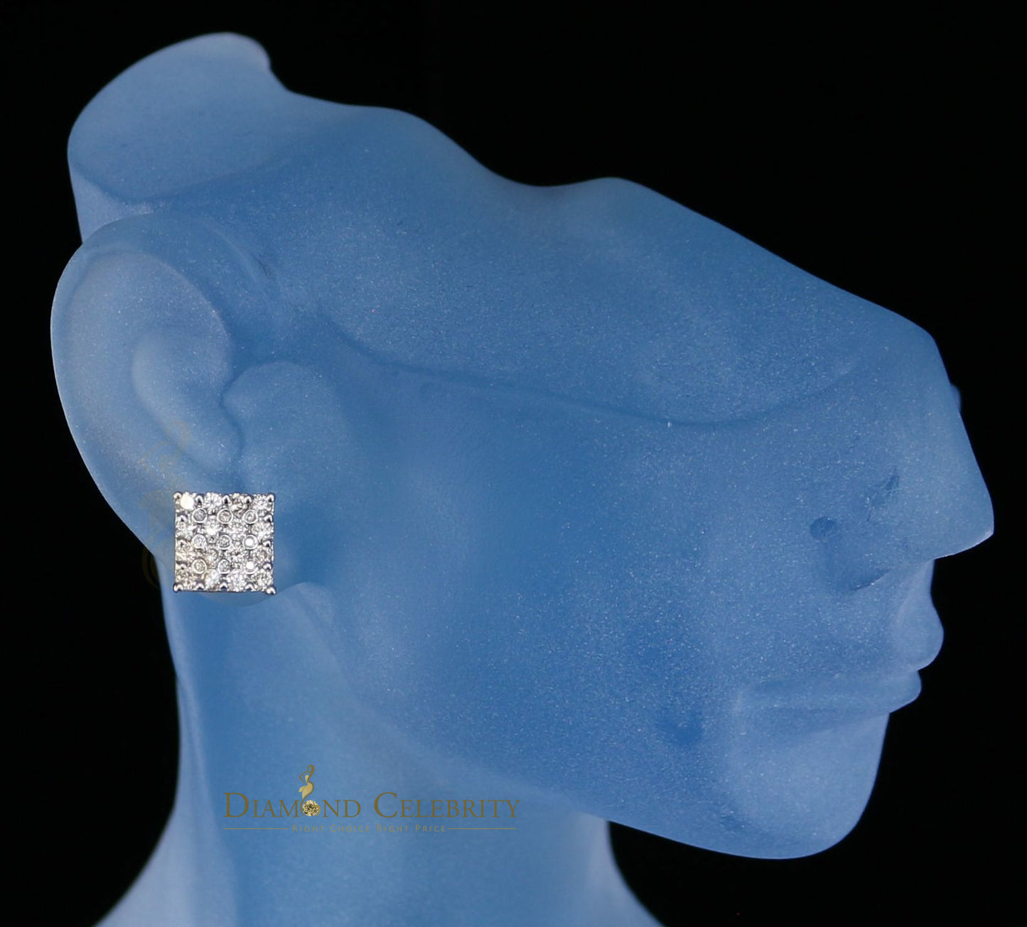 DiamondCelebritees10K Real Yellow Gold with 1.00CT Real Diamond Men's/Women's Stud Earrings