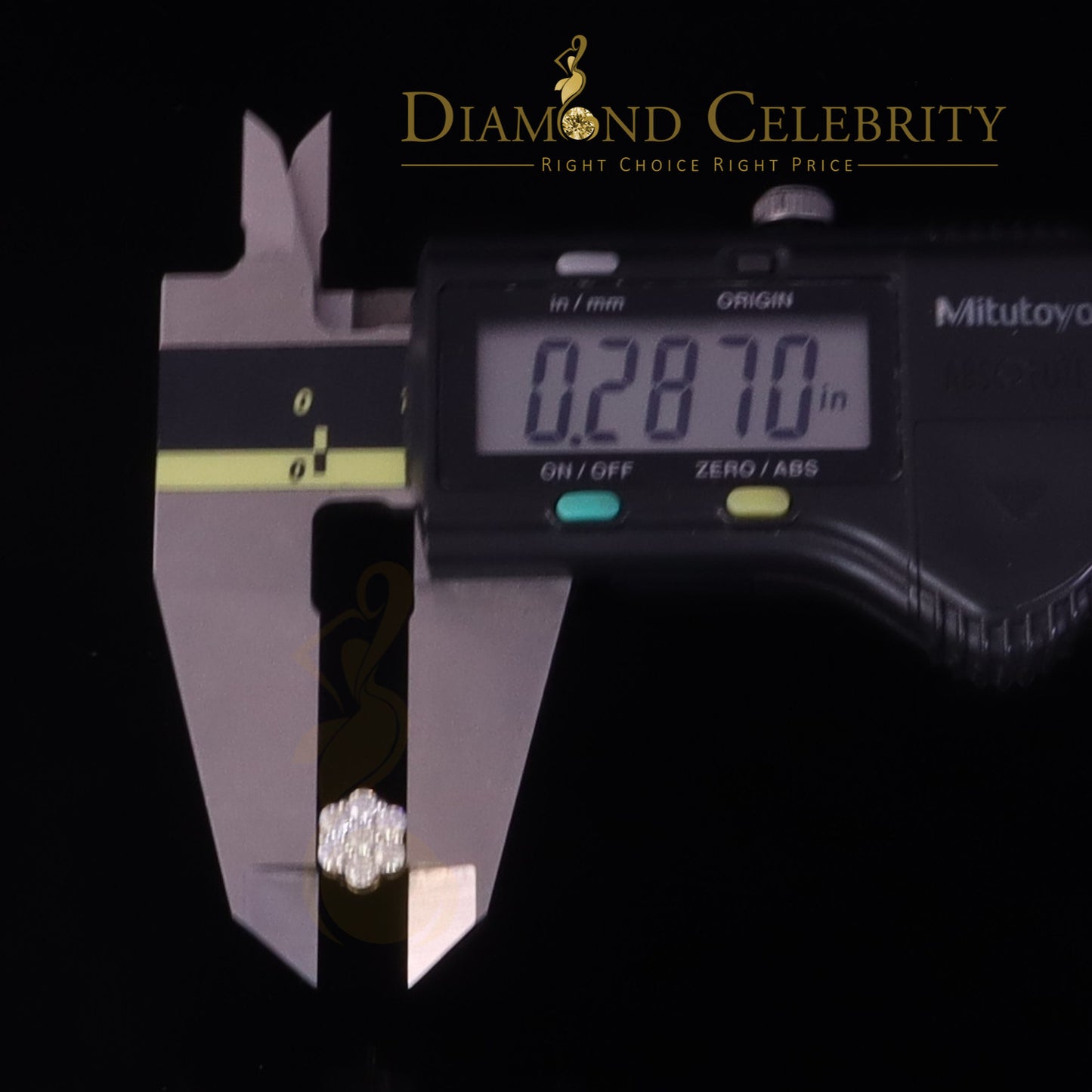 DiamondCelebritees 925 Silver Yellow 1.00ct VVS 'D' Moissanite Floral Stud Earrings Men's/Womens