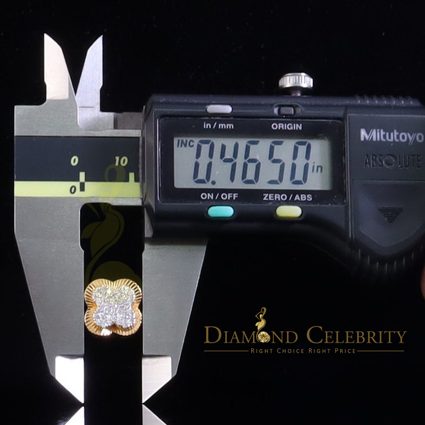 DiamondCelebritees 1.00 ct VVS 'D' Moissanite Mens/Womens 925 Silver Yellow Stud Earrings