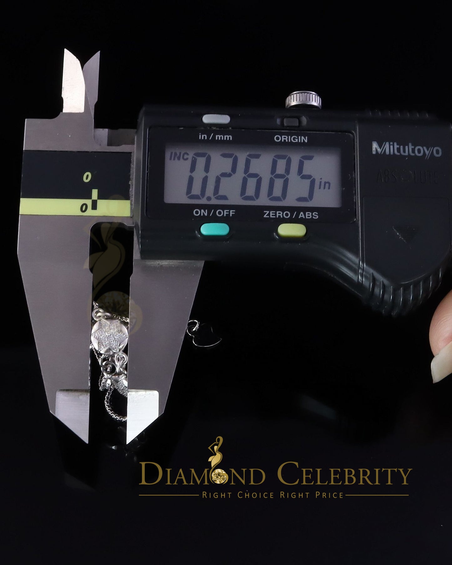 Diamondcelebritees 10K White Gold Finish Womens Silver CZ Bracelete w/ Lab Created Diamond
