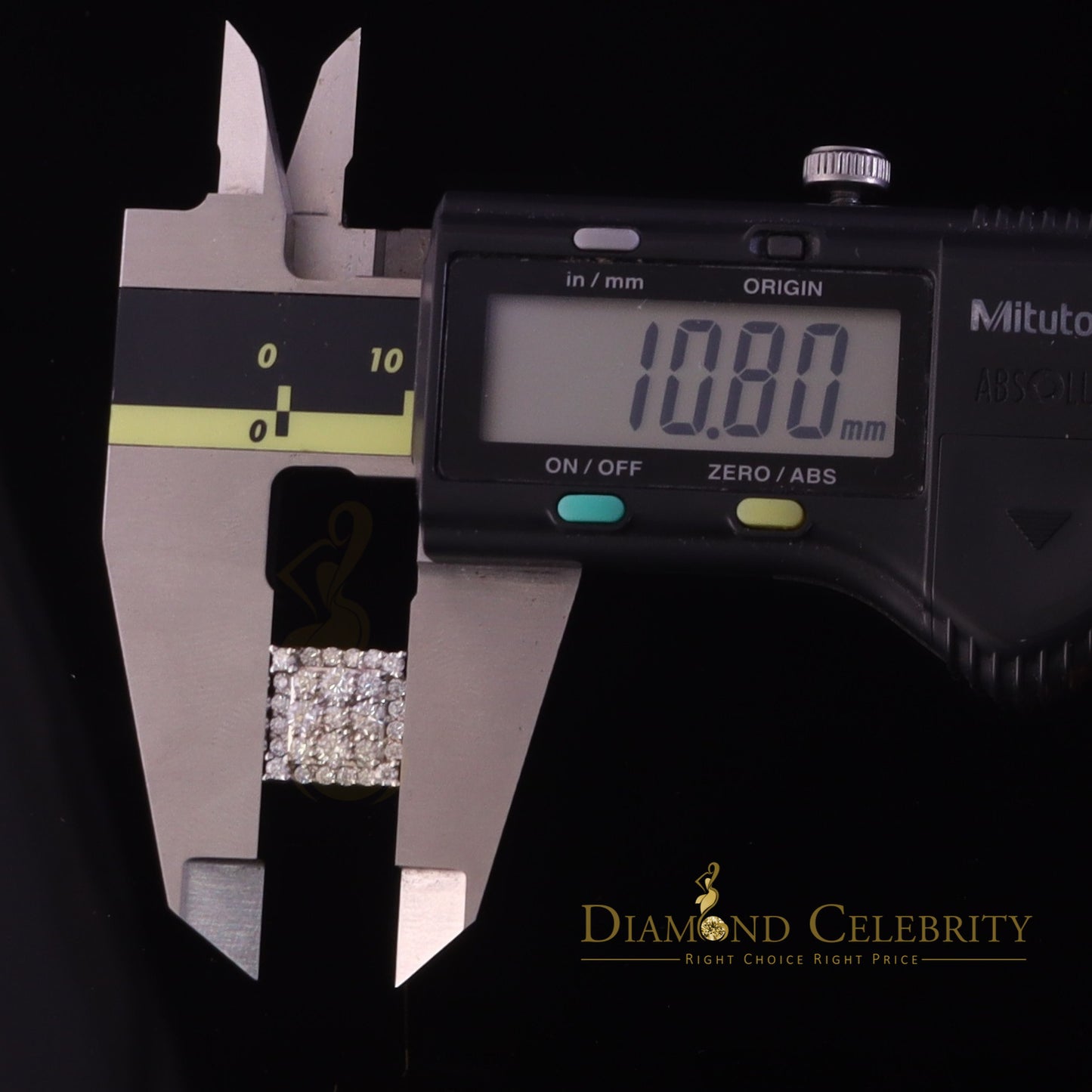 DiamondCelebritees 1.75ct Vvs 'D' Color Genuine Moissanite Stud SQUARE Earring10k Real Yellow Gold