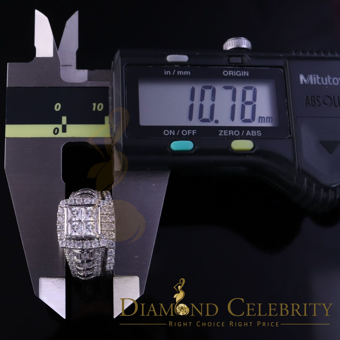 DiamondCelebritees 3.89ct Cubic Zirconia Sterling White Silver Square Engagement Womens Ring Size 7