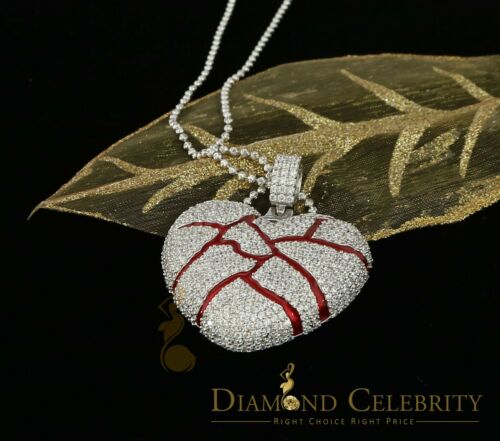 DiamondCelebritees Attractive "Heart"Broken Shape 925 Sterling Silver White 20.01ct Cubic Zirconia