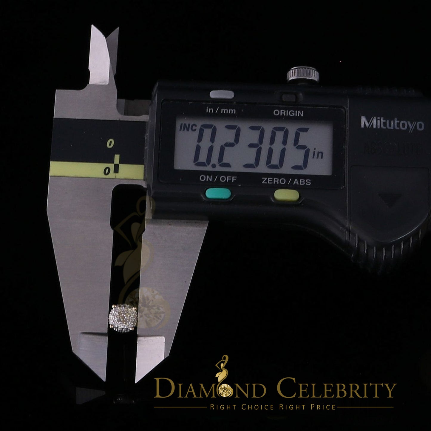 DiamondCelebritees 0.05ct Real Diamond 925 Sterling Silver Yellow For Men's & Women's Round Earring