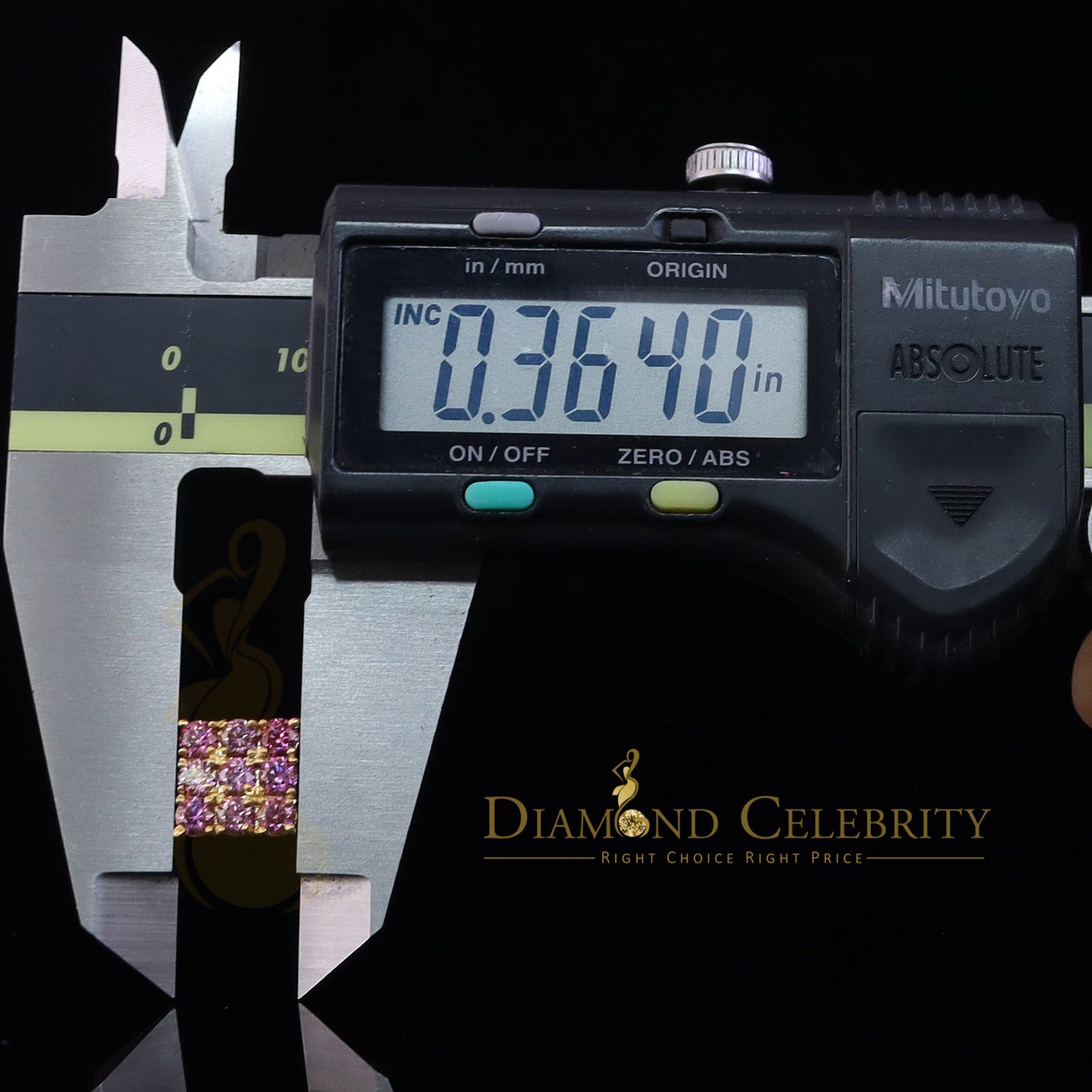 DiamondCelebritees 925 Silver Yellow 2.25ct VVS D Pink Moissanite Men/Women's Square Stud Earrings