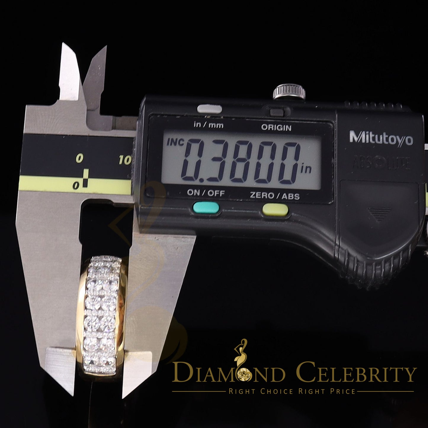 DiamondCelebritees 925 Sterling Yellow Silver With Cubic Zirconia 3.0ct Ring Men's Band Sz 10.5