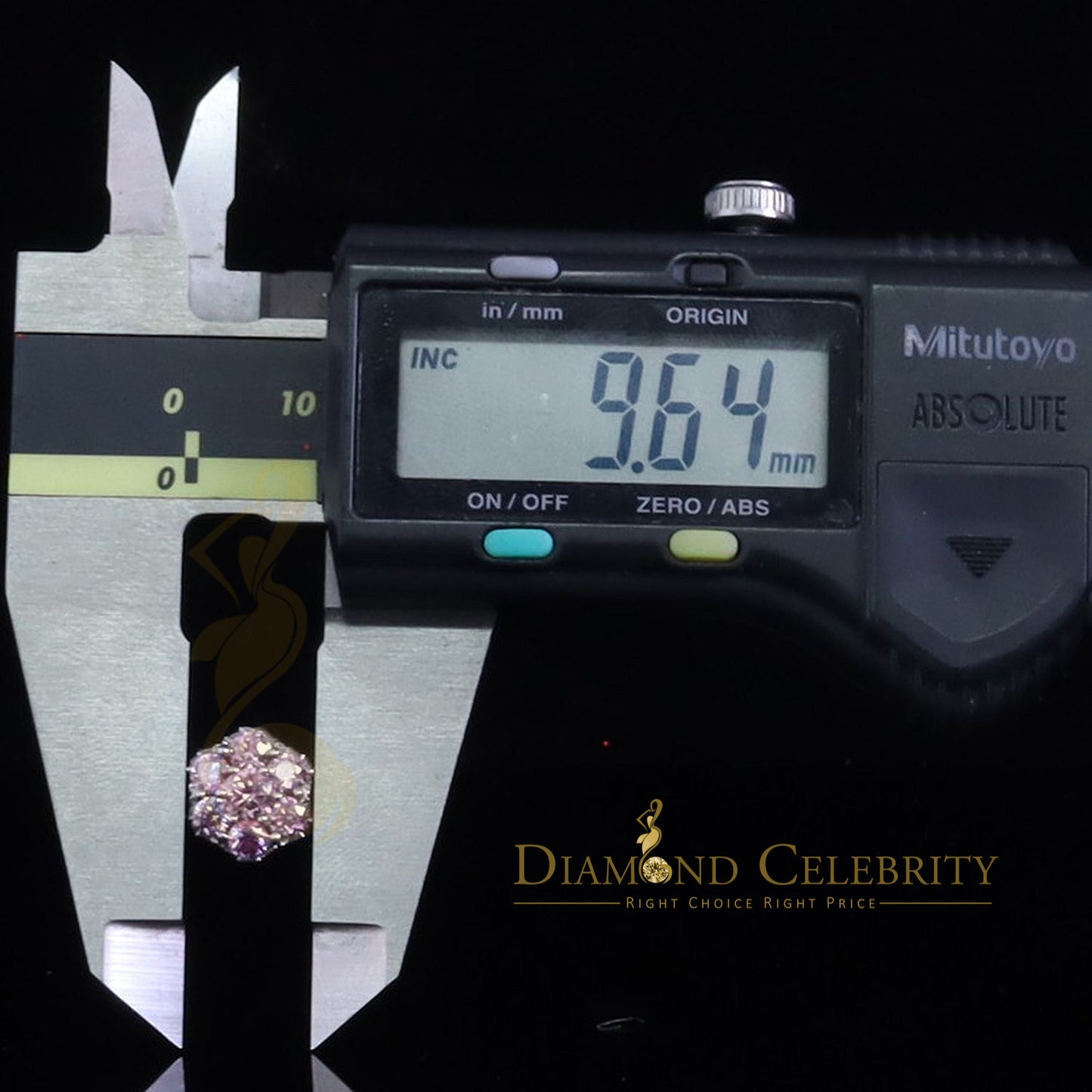 Diamondcelebritees Women's 925 Silver White 2.50ct VVS 'D' Pink Moissanite Floral Stud Earrings