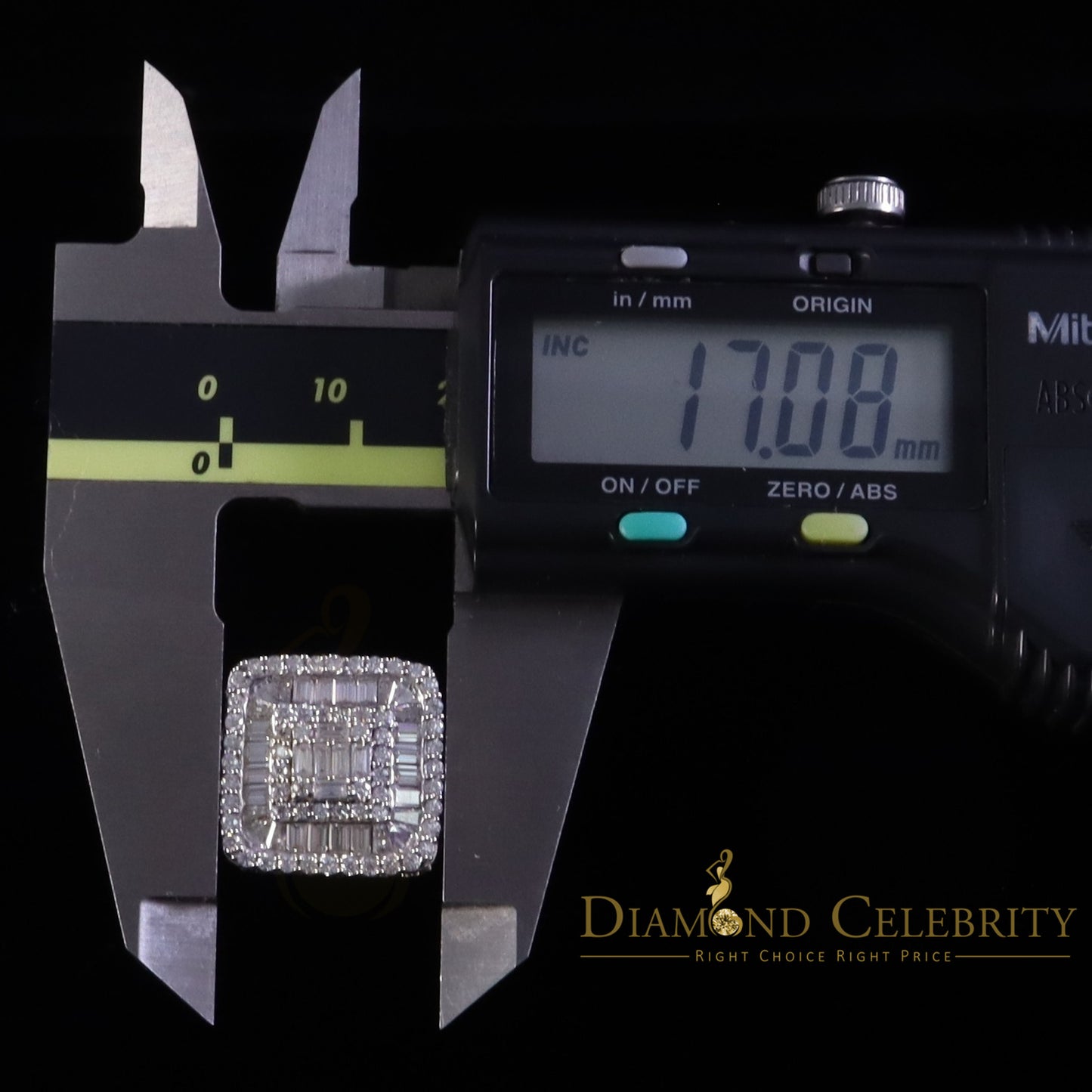 DiamondCelebritees Sterling 925 White Silver 4.50ct VVS D Baguette Moissanite Ring Size 10 Men's