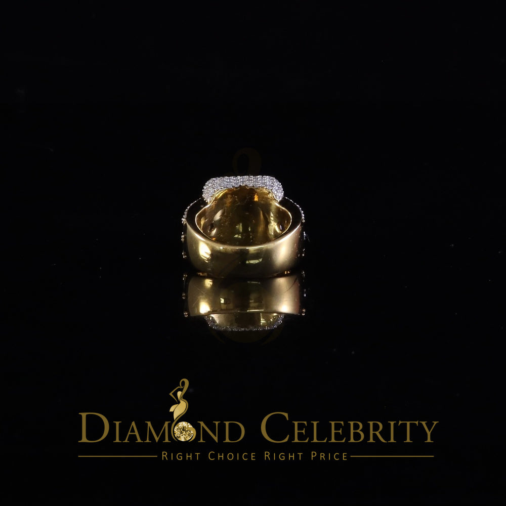 DiamondCelebritees Men's White 925 Silver 5.50ct VVS D Baguett Moissanite Square Pinky Ring Size 11
