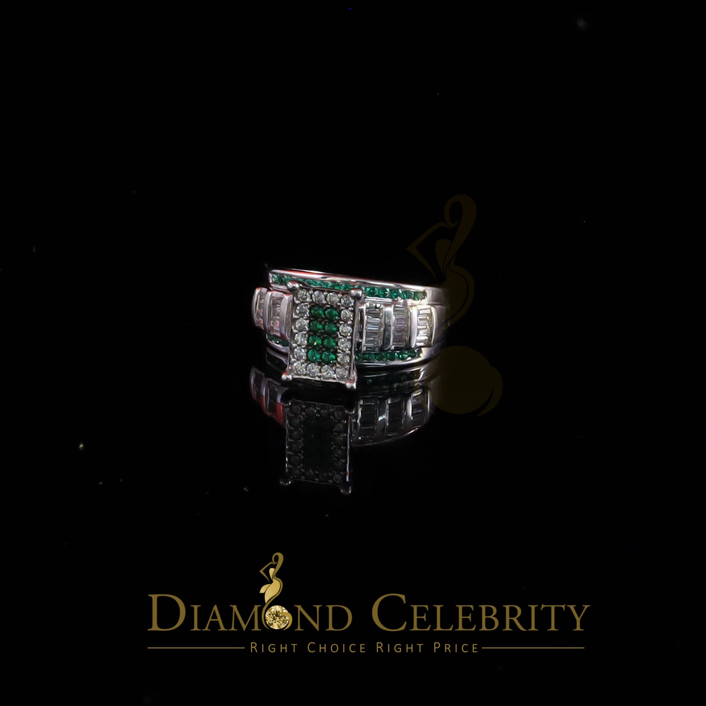 DiamondCelebritees 925 Sterling White Silver Cinderella Cubic Zirconia 1.50ct Womens Ring Size 7
