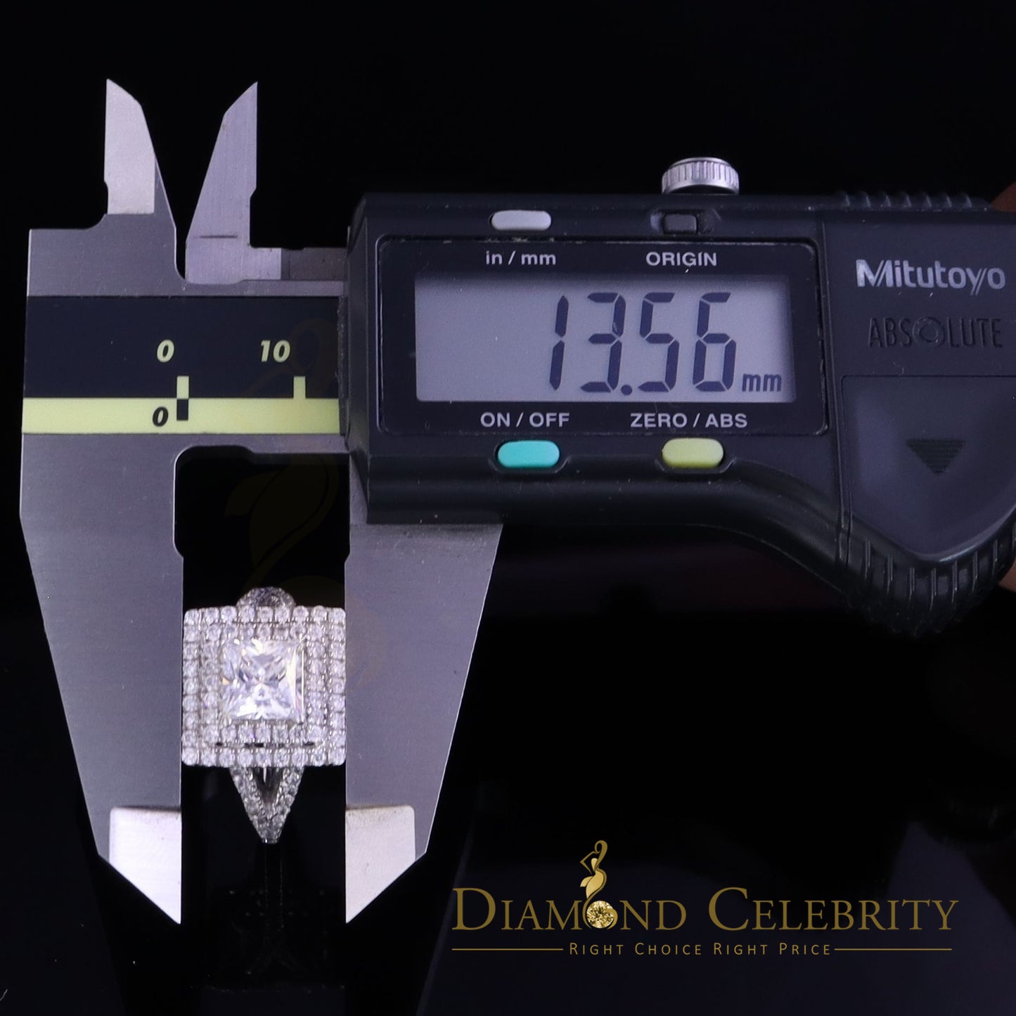 DiamondCelebritees 3.58ct Cubic Zirconia 925 White Silver Square Womens Engagement Ring Size 7