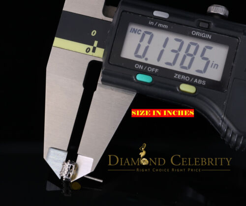 DiamondCelebritees 925 Hip Hop White Sterling Silver 0.64ct Cubic Zirconia Women's Square Earrings
