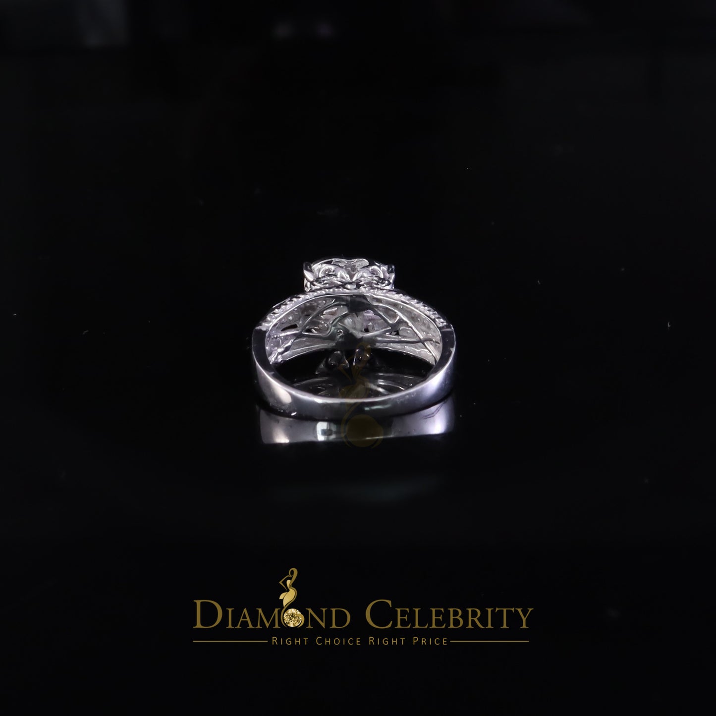 DiamondCelebritees Real Diamond 0.10ct White 925 Sterling Silver Womens Engagement Heart Ring SZ 7
