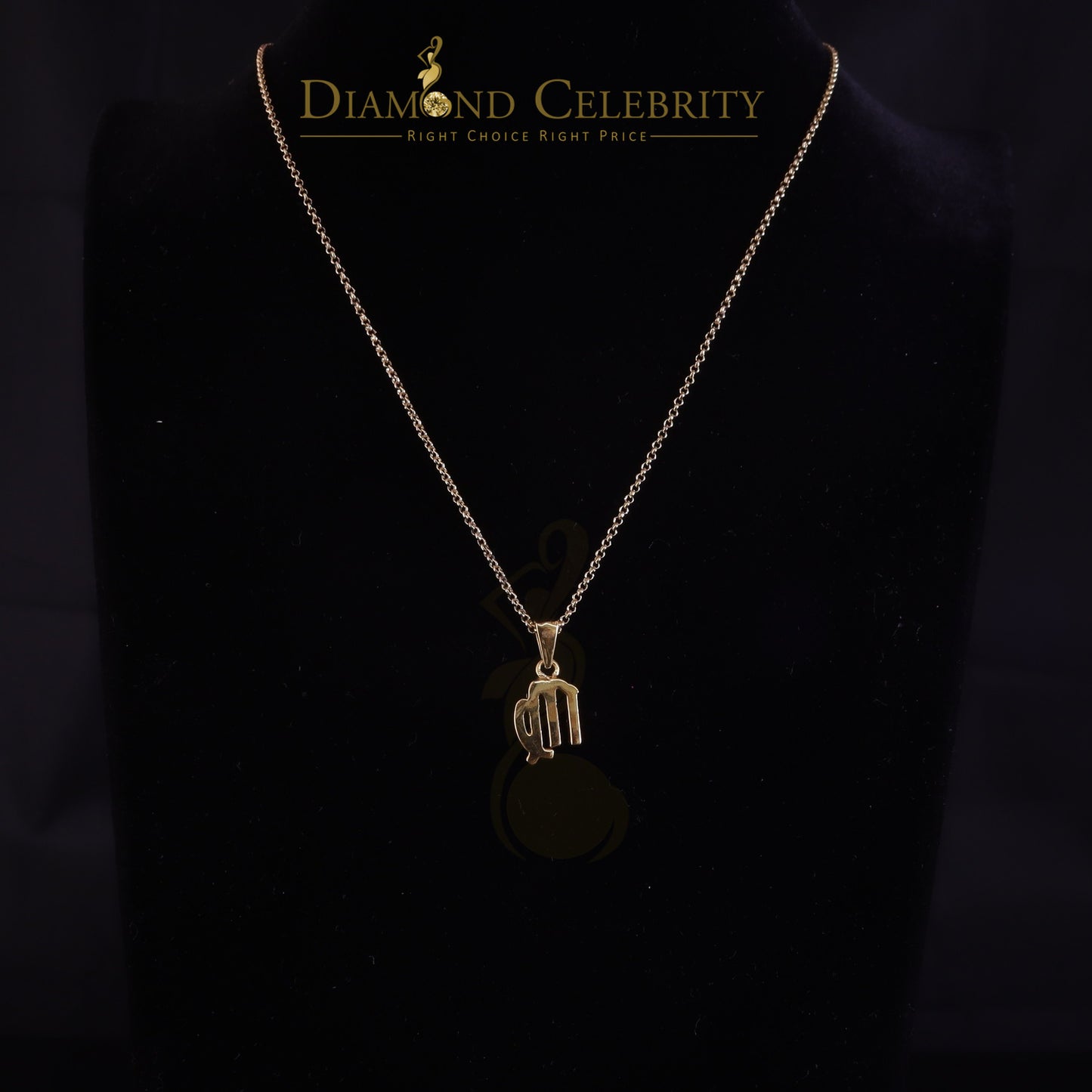 DiamondCelebritees 0.68ct Cubic Zirconia Silver Yellow VIRGO SEPTEMBER Month Pendant Men & Women