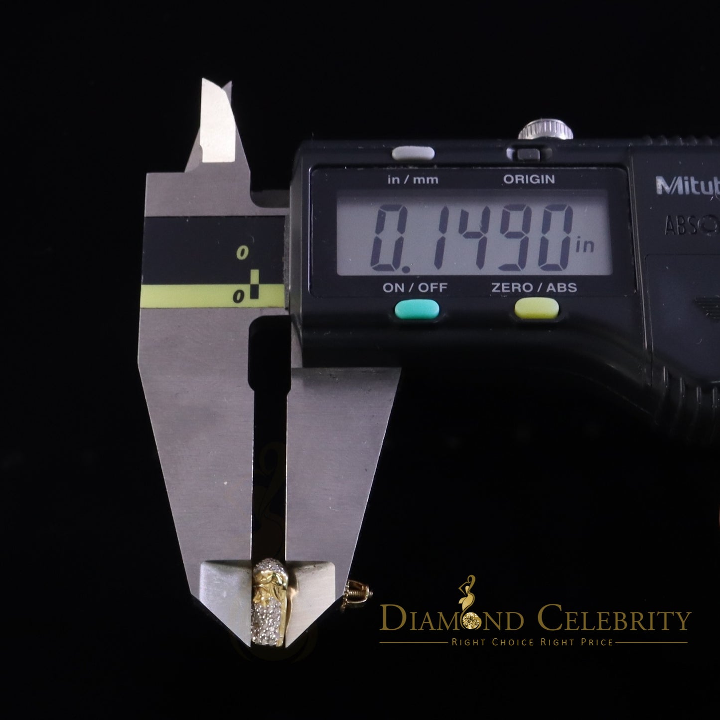 DiamondCelebritees 0.25ct Diamond 925 Sterling Silver Yellow for Men's & Women Stud Jesus Earrings