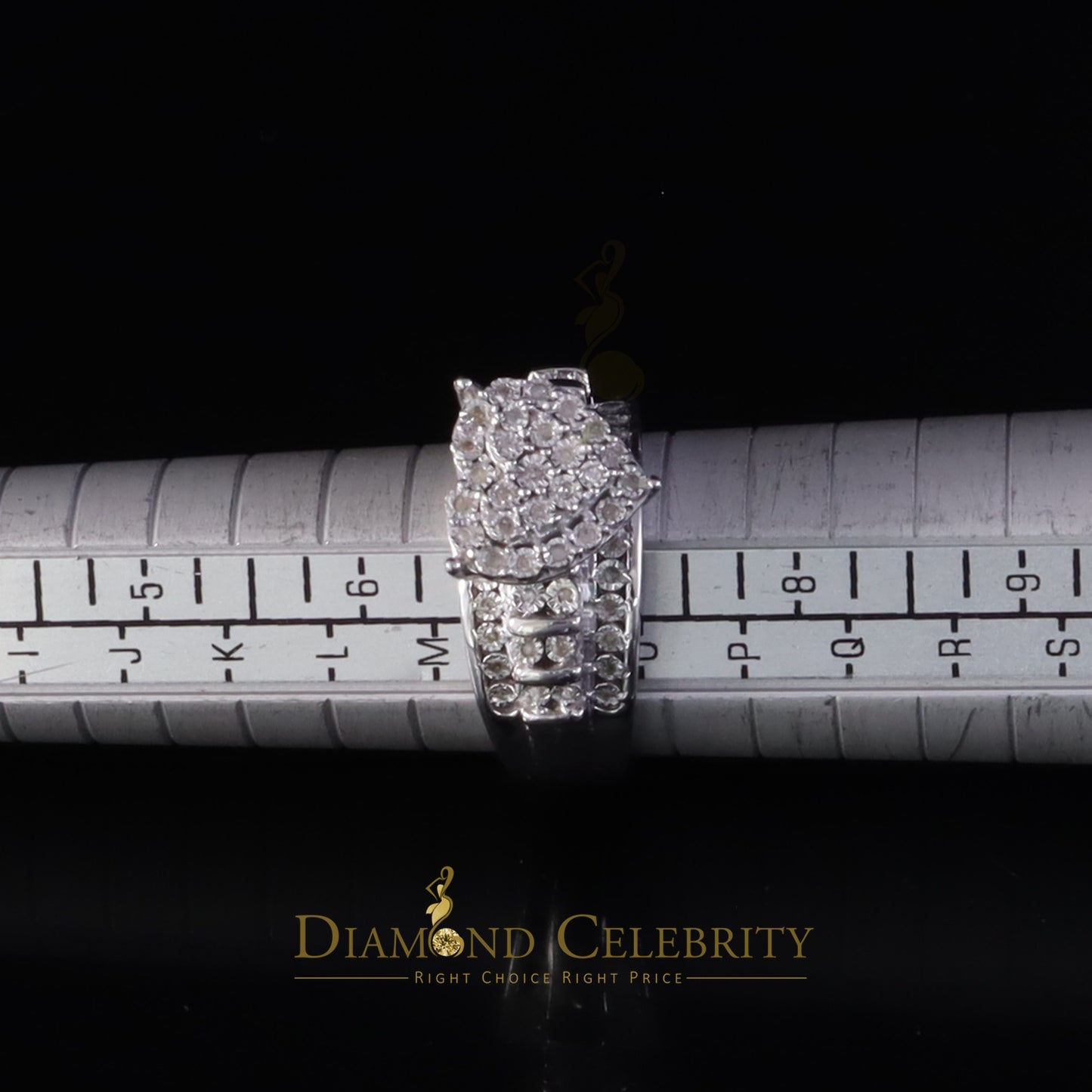 DiamondCelebritees New Cindarella Heart Ring SZ7 Real Diamond 0.25ct White 925 Silver for Women