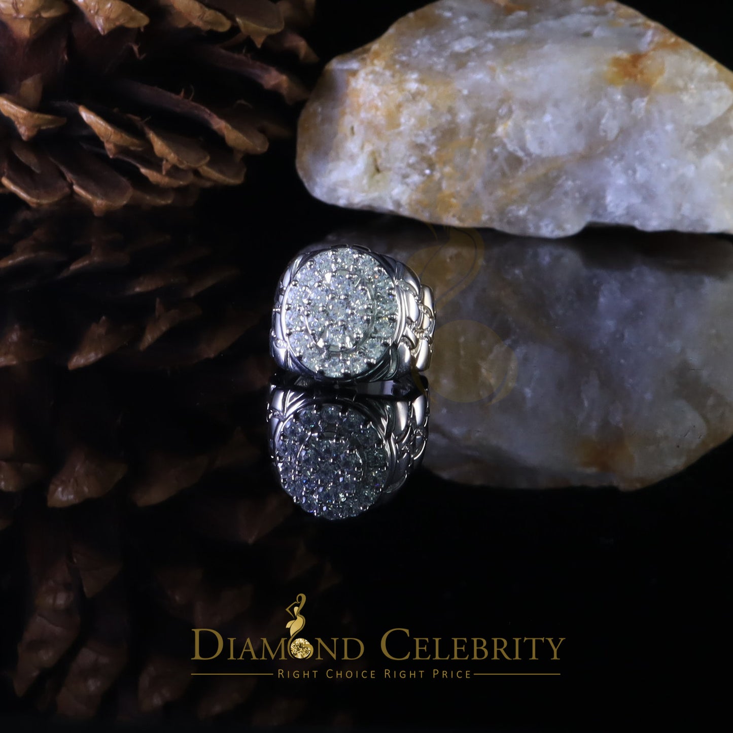 DiamondCelebritees 3.59ct White Engagement Ring Women 925 Sterling Silver Cubic Zirconia Size 8