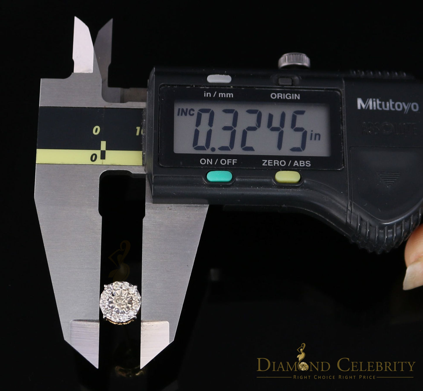 DiamondCelebritees10K Real Yellow Gold with 0.75CT Real Diamond Men's/Women's Stud Earrings