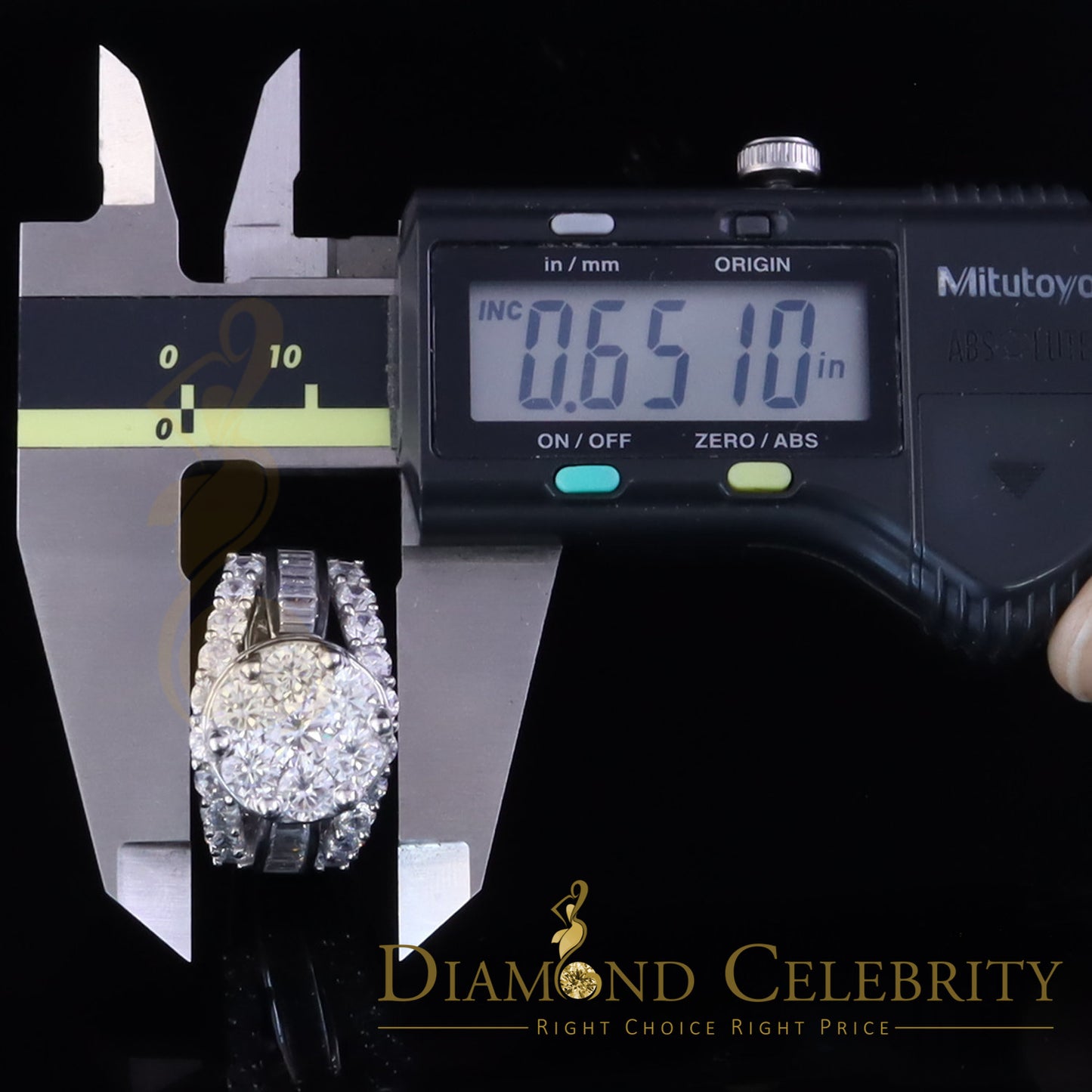 DiamondCelebritees 17.00ct Cubic Zirconia 925 Silver White Ring Multi Row Bridal Womens Ring Size 9