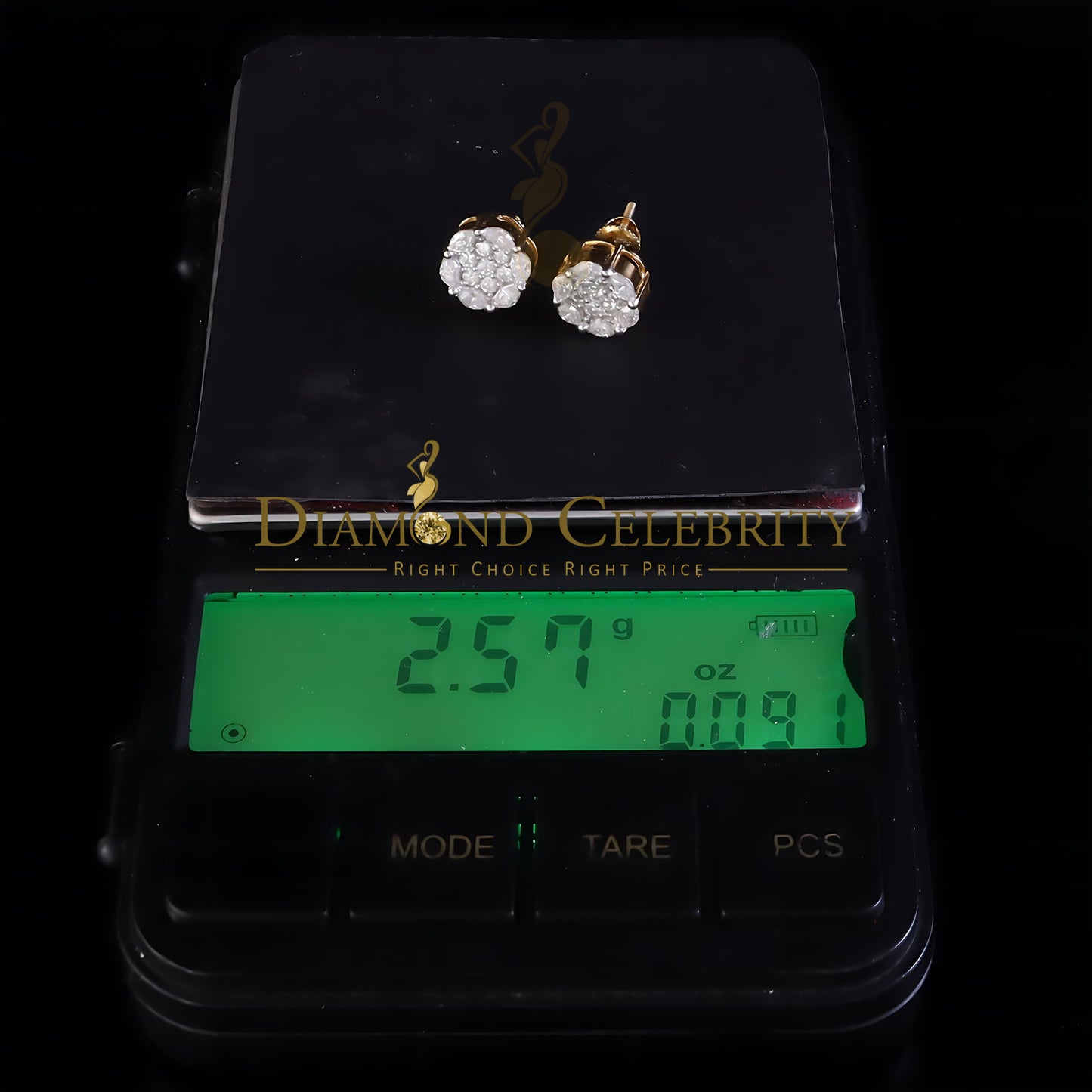 DiamondCelebritees 925 Moissanite Yellow flower 1.00ct Silver Women'sMarquise Stud Earrings VVS' D