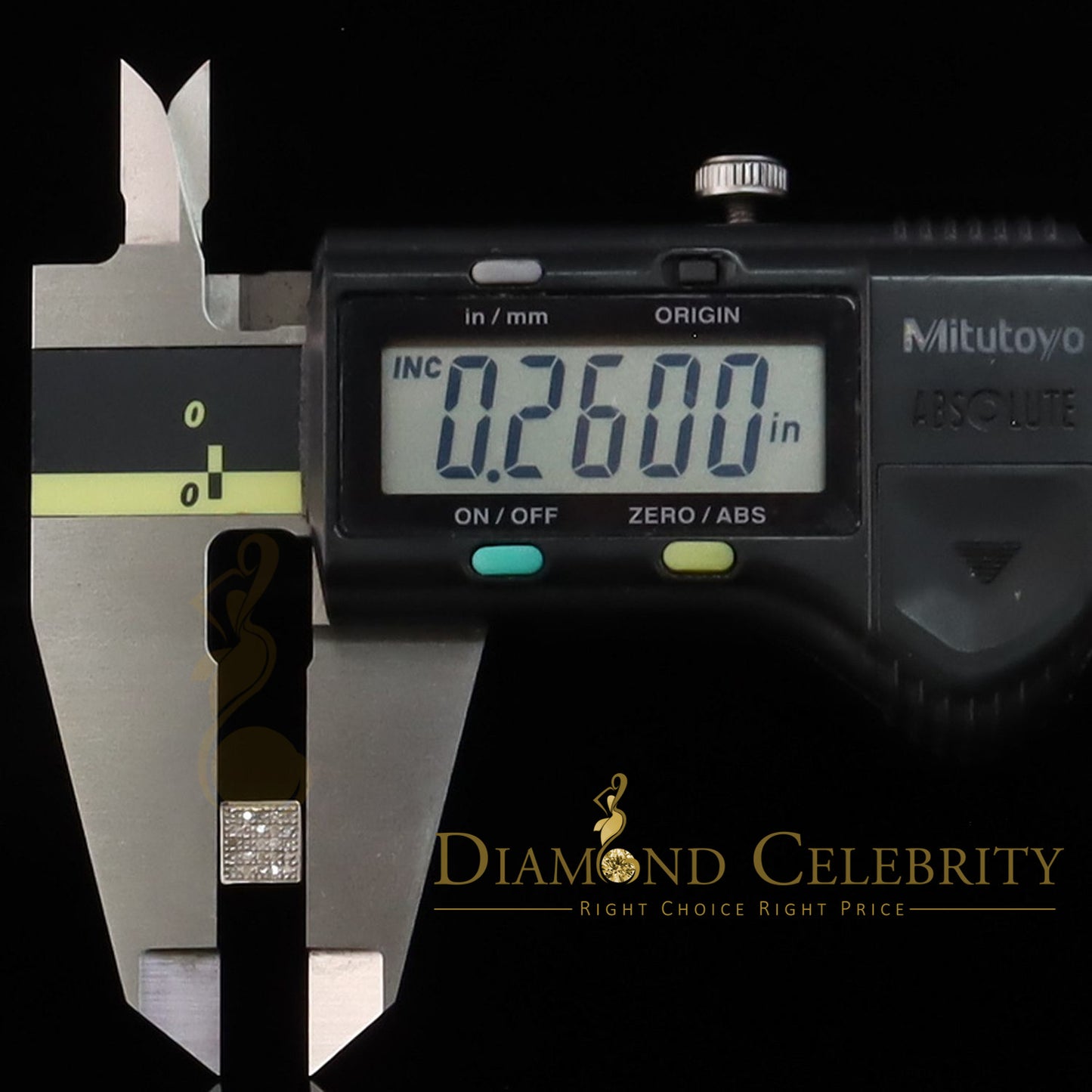 DiamondCelebritees 925 White Sterling Silver 0.15ct Diamond For Women's & Men's Square Earrings