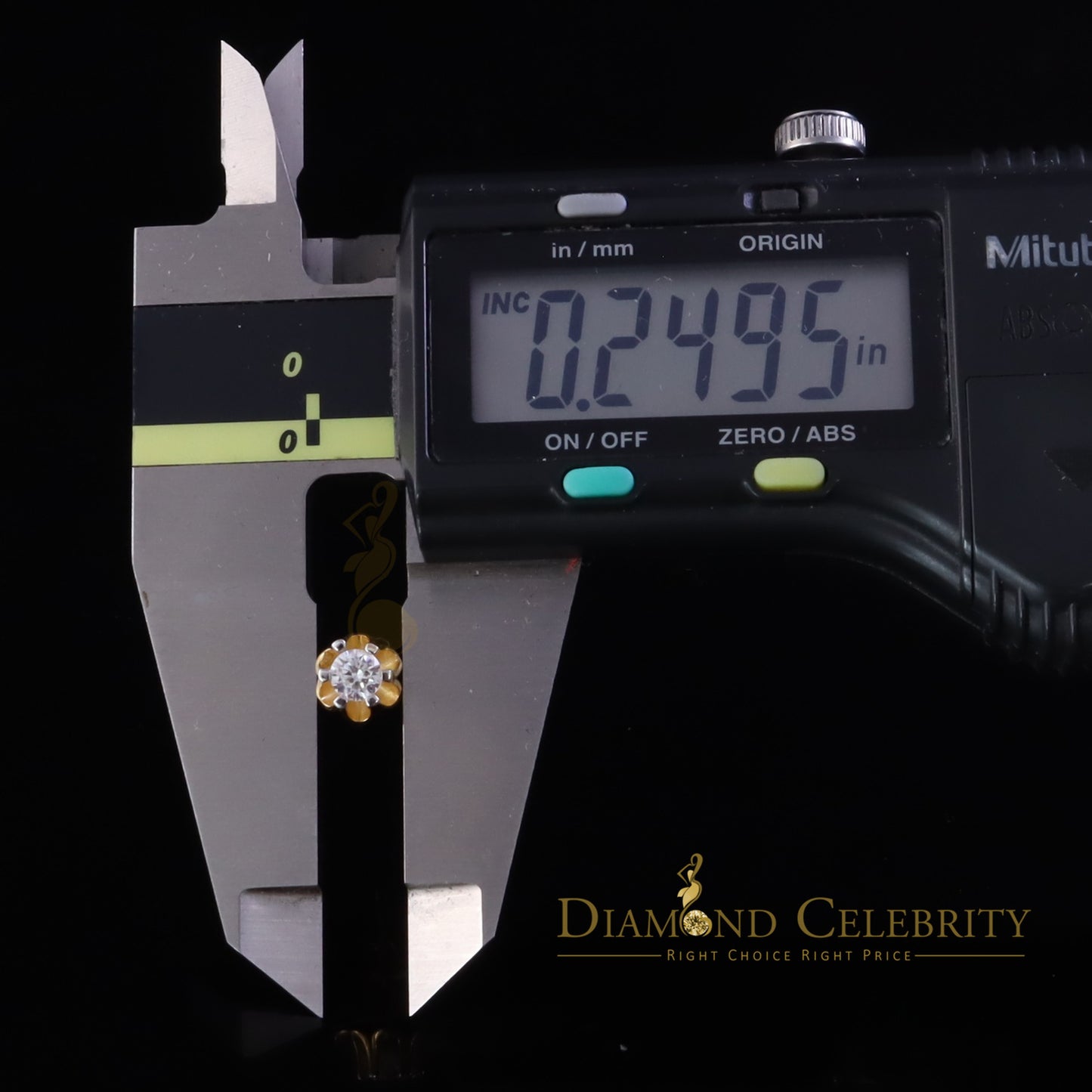DiamondCelebritees 925 Silver CubicZirconia Yellow Round Shape 0.25ct Buttercup Stud Earrings Women