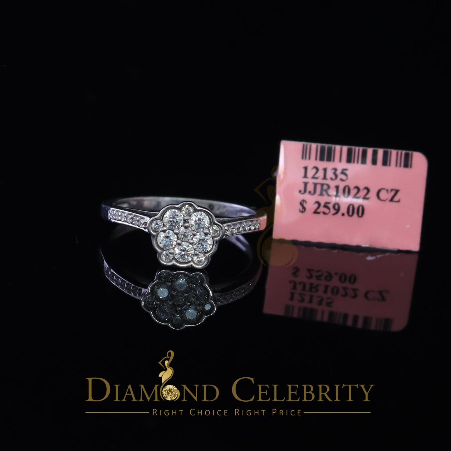 DiamondCelebritees 1.20ct Wedding White Ring For Women 925 Sterling Silver Cubic Zirconia Size 8