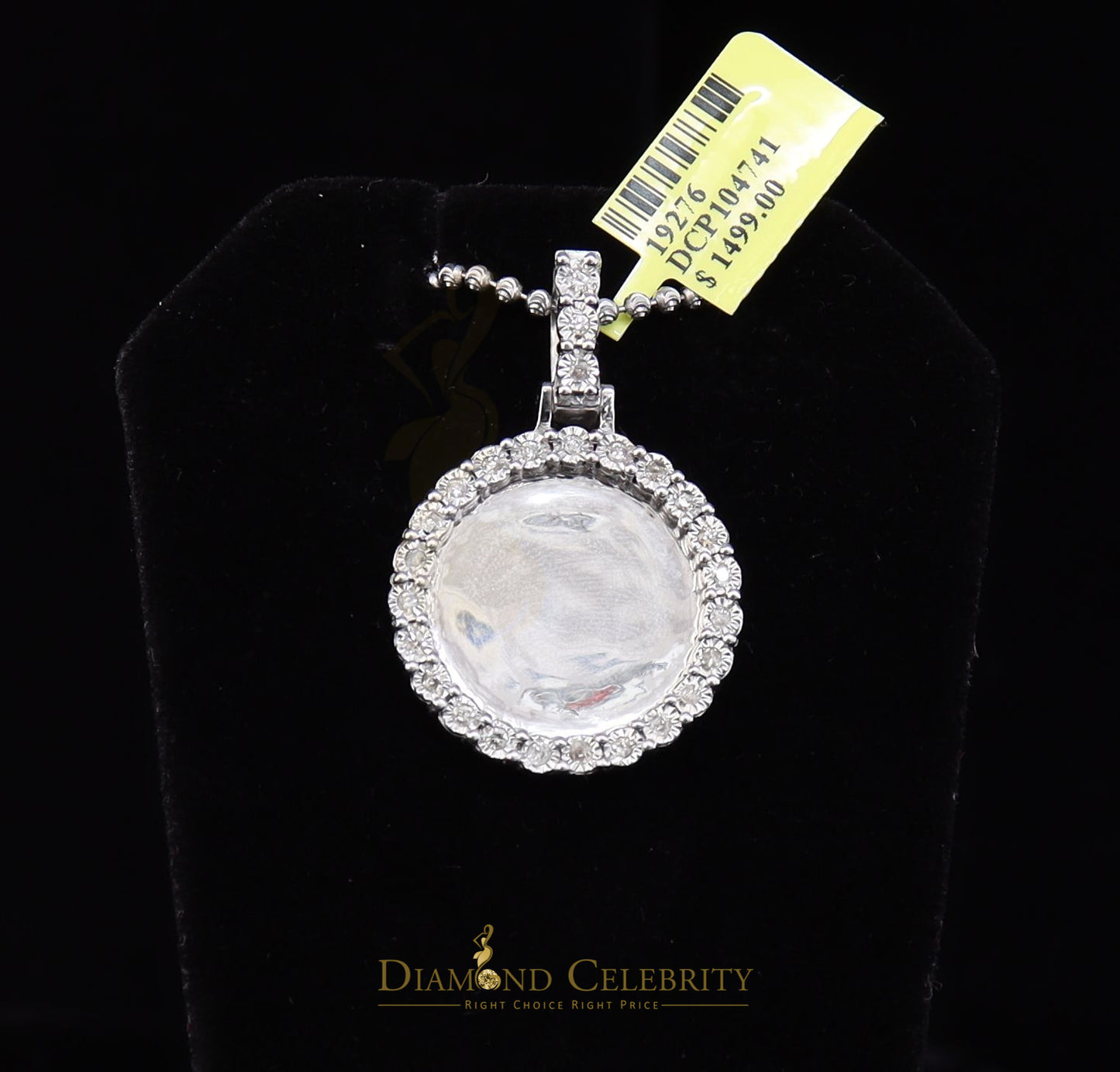 DiamondCelebritees Real 0.50ct Diamond 925 Sterling Silver 1.0" PICTURE Fashion White Pendant
