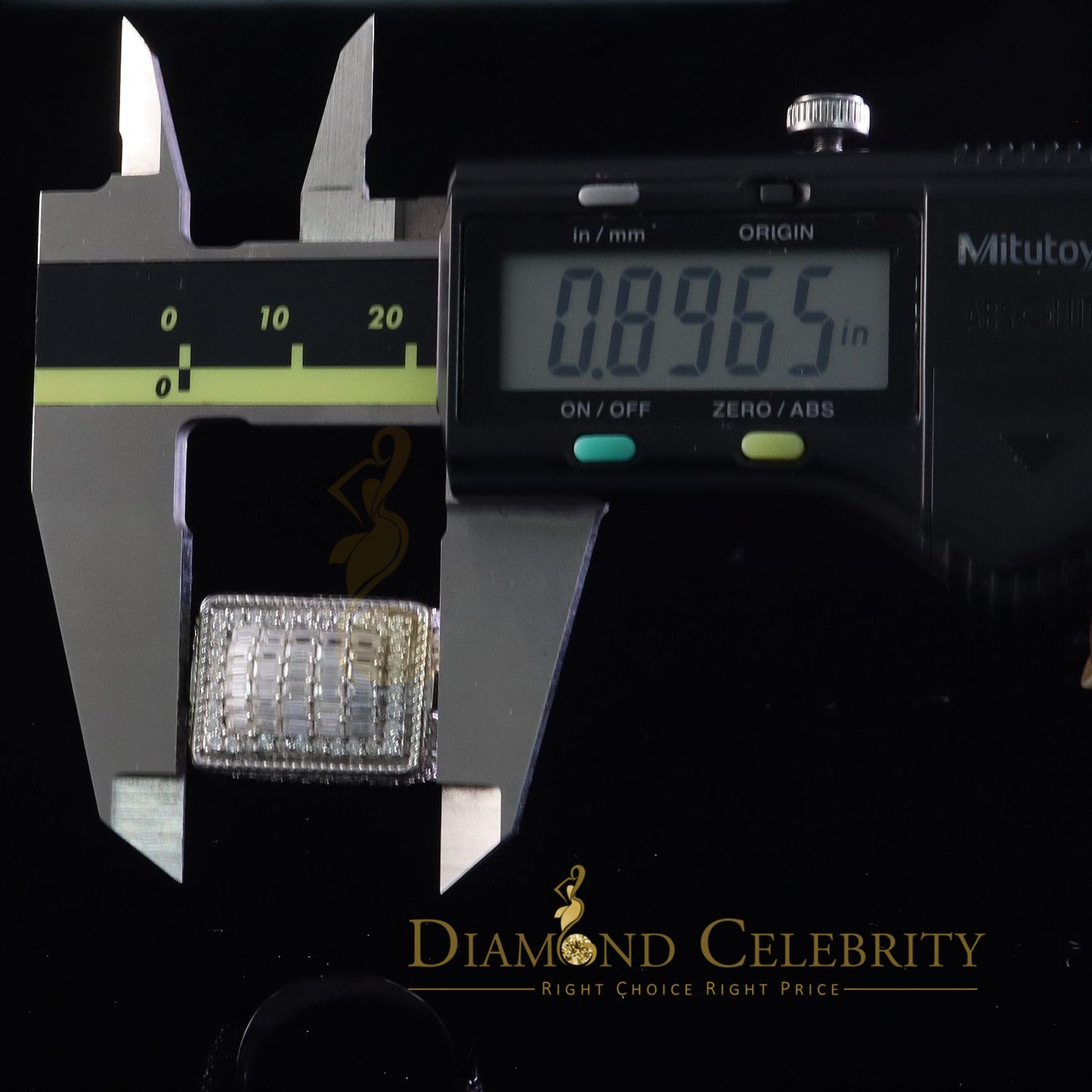 DiamondCelebritees Men's for 925 White Silver 4.50ct VVS 'D' Moissanite Rectangle Rings Size 10