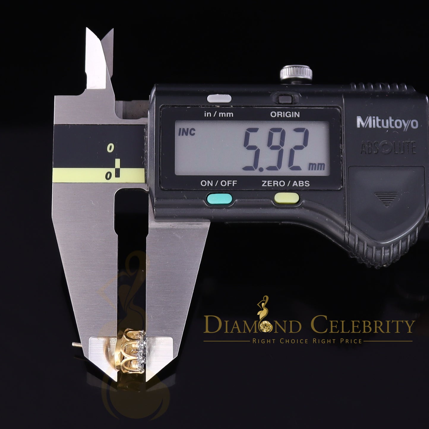 DiamondCelebritees 925 Sterling Silver Yellow 0.10ct Diamond For Men's & Women's Floral Earrings