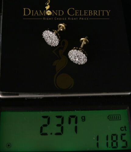 DiamondCelebritees 925 Yellow Sterling Silver 1.86ct Cubic Zirconia Round Women's Stud Earrings