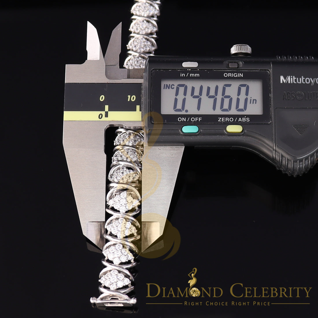 Diamondcelebritees Sterling Silver White Ladies Bracelet 11.0ct Cubic Zirconia Stone -Size 7 Inches
