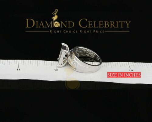 DiamondCelebritees 925 Sterling Silver with 1.00ct Real Diamond Womens Engagement White Ring SZ 7.5