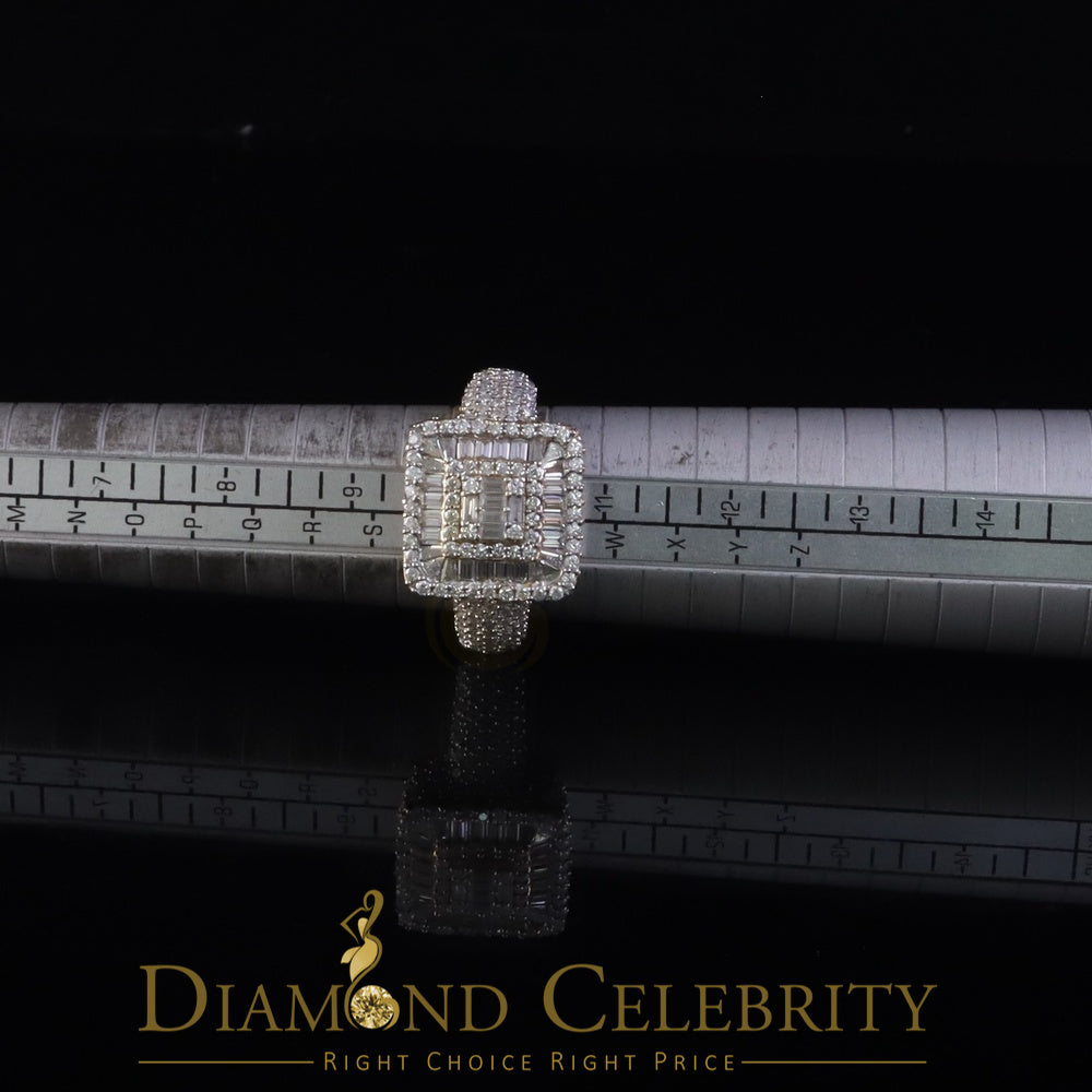 DiamondCelebritees Men's 925 Yellow 925 Silver 5.50ct VVS 'D' Moissanite Square Pinky Rings Size 10