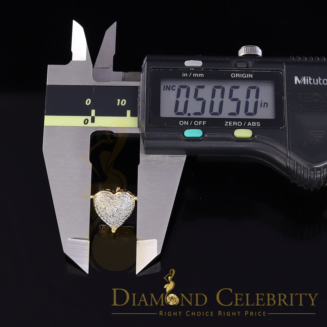 DiamondCelebritees Style Heart 925 Yellow Silver 0.25ct Diamond Women's & Men's Fashion Earrings