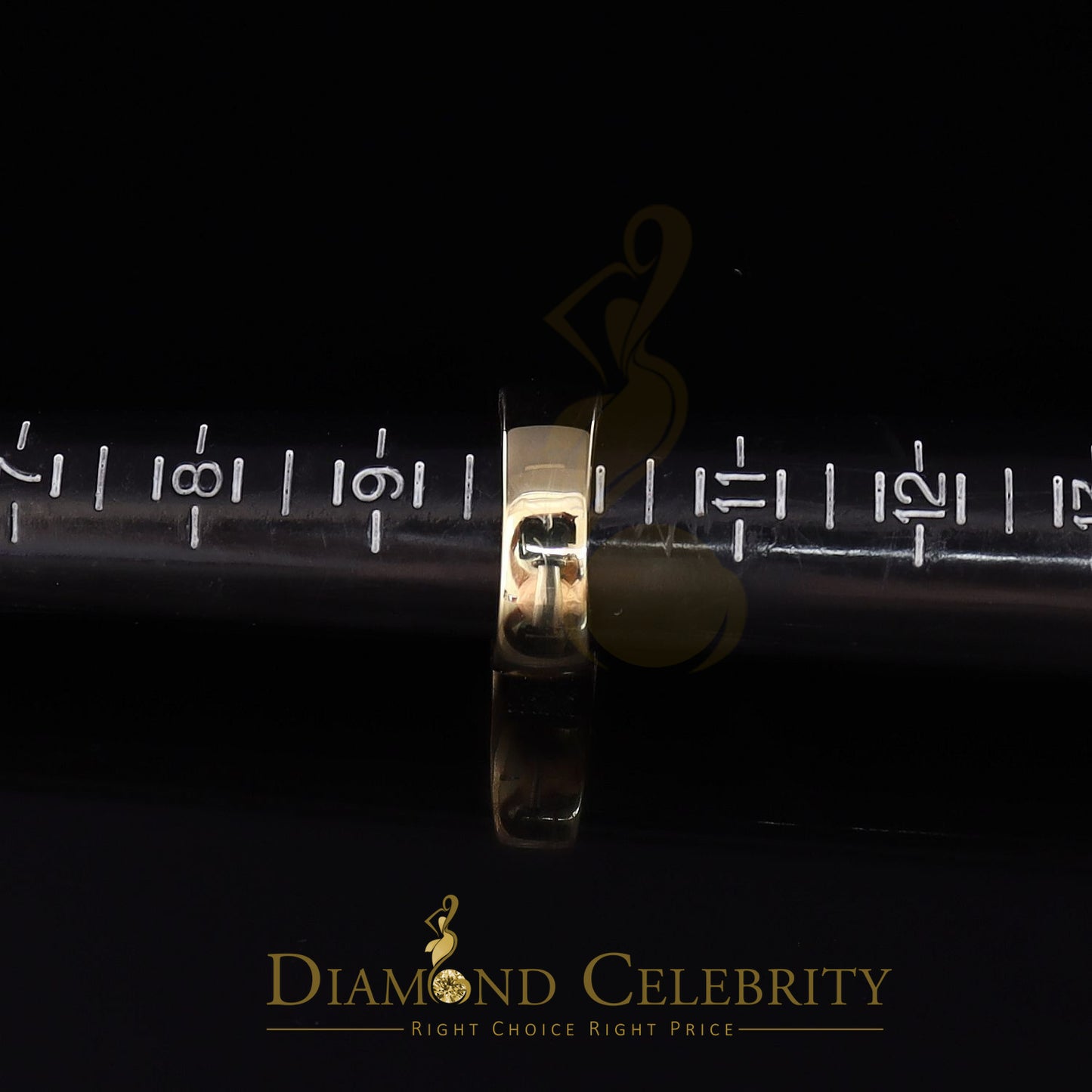 DiamondCelebritees 925 Sterling Yellow Silver With Cubic Zirconia 3.0ct Ring Men's Band Sz 10.5