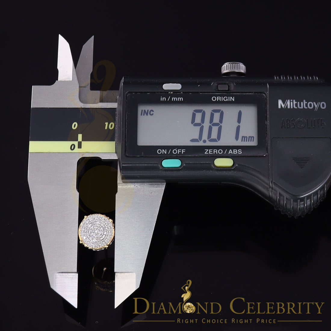 DiamondCelebritees 925 Sterling Silver Yellow Hip Hop 0.40ct Diamond Men's/ Women's Stud Earrings