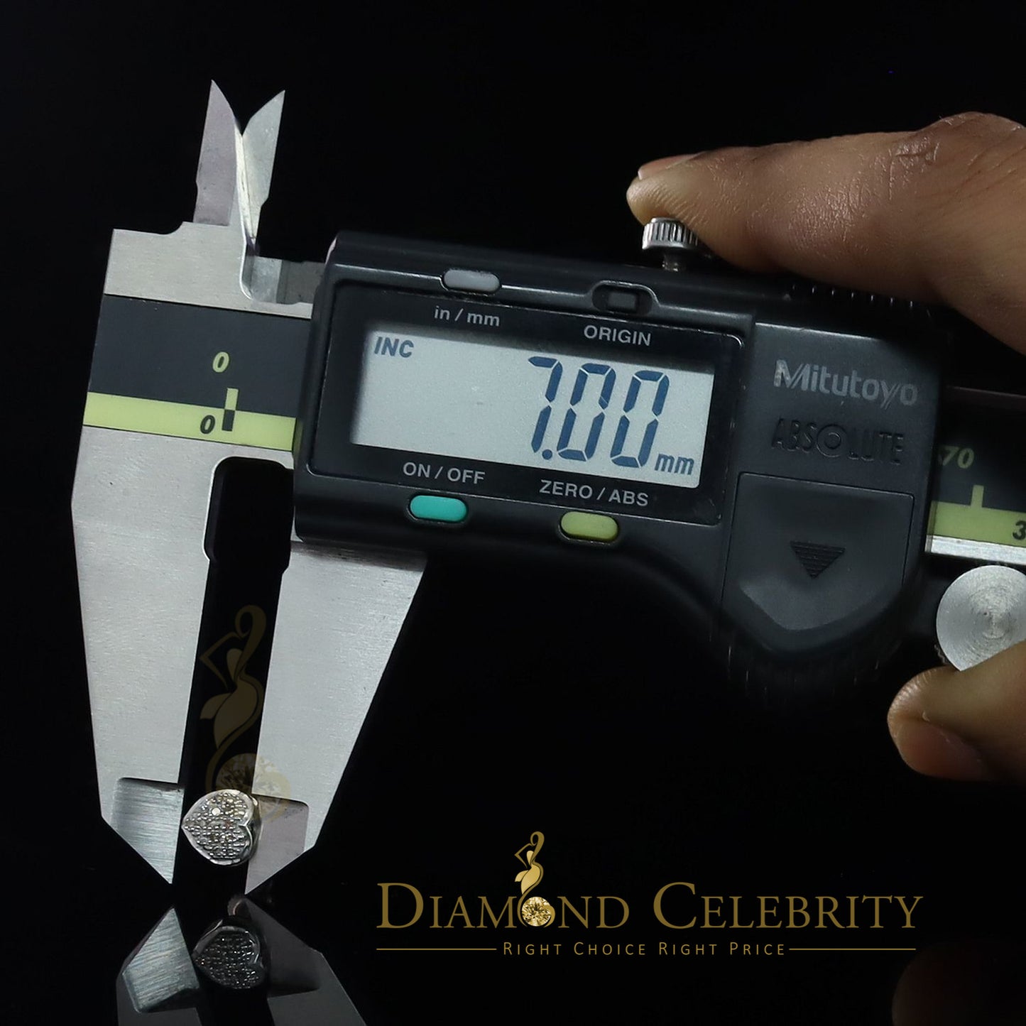 DiamondCelebritees Aretes Para 925 Sterling White Silver 0.12ct Diamond Women & Men Stud Earrings