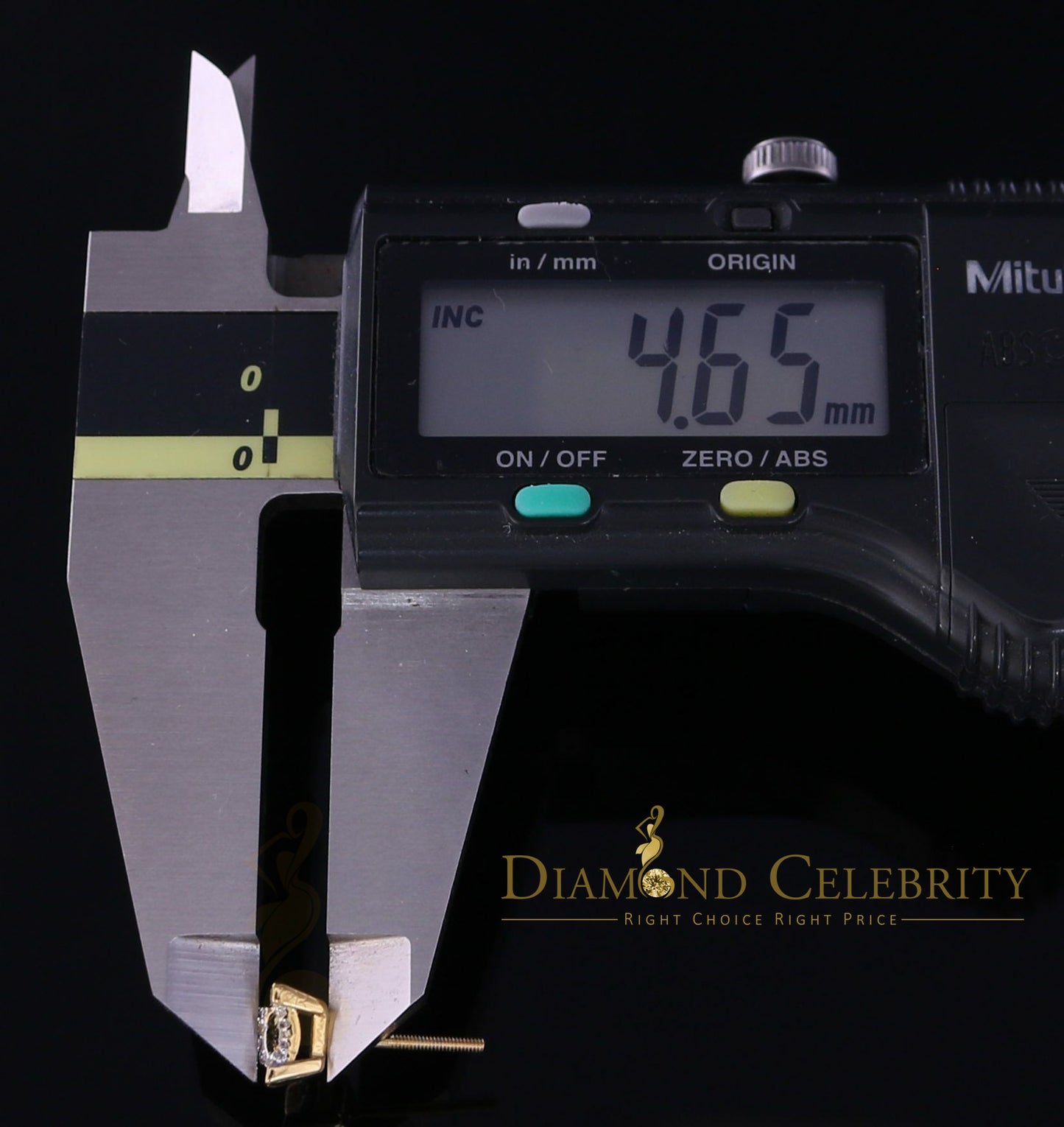 DiamondCelebritees10K Real Yellow Gold Real Diamond 0.20CT Men's/Women's Stud Micro Earring
