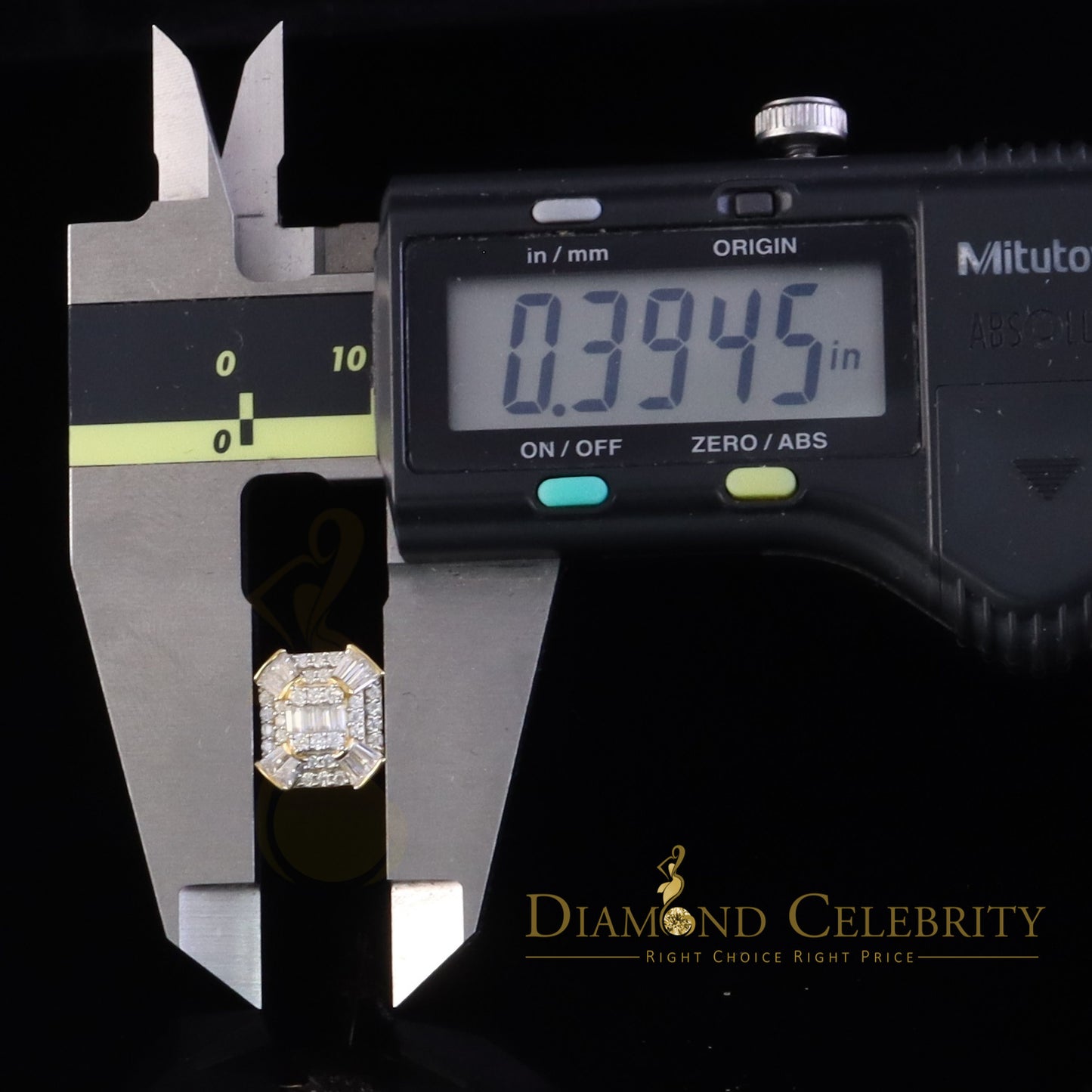 DiamondCelebritees 925 Yellow Silver 1.25ct VVS 'D' Moissanite Rectangle Stud Earring Men's/Womens