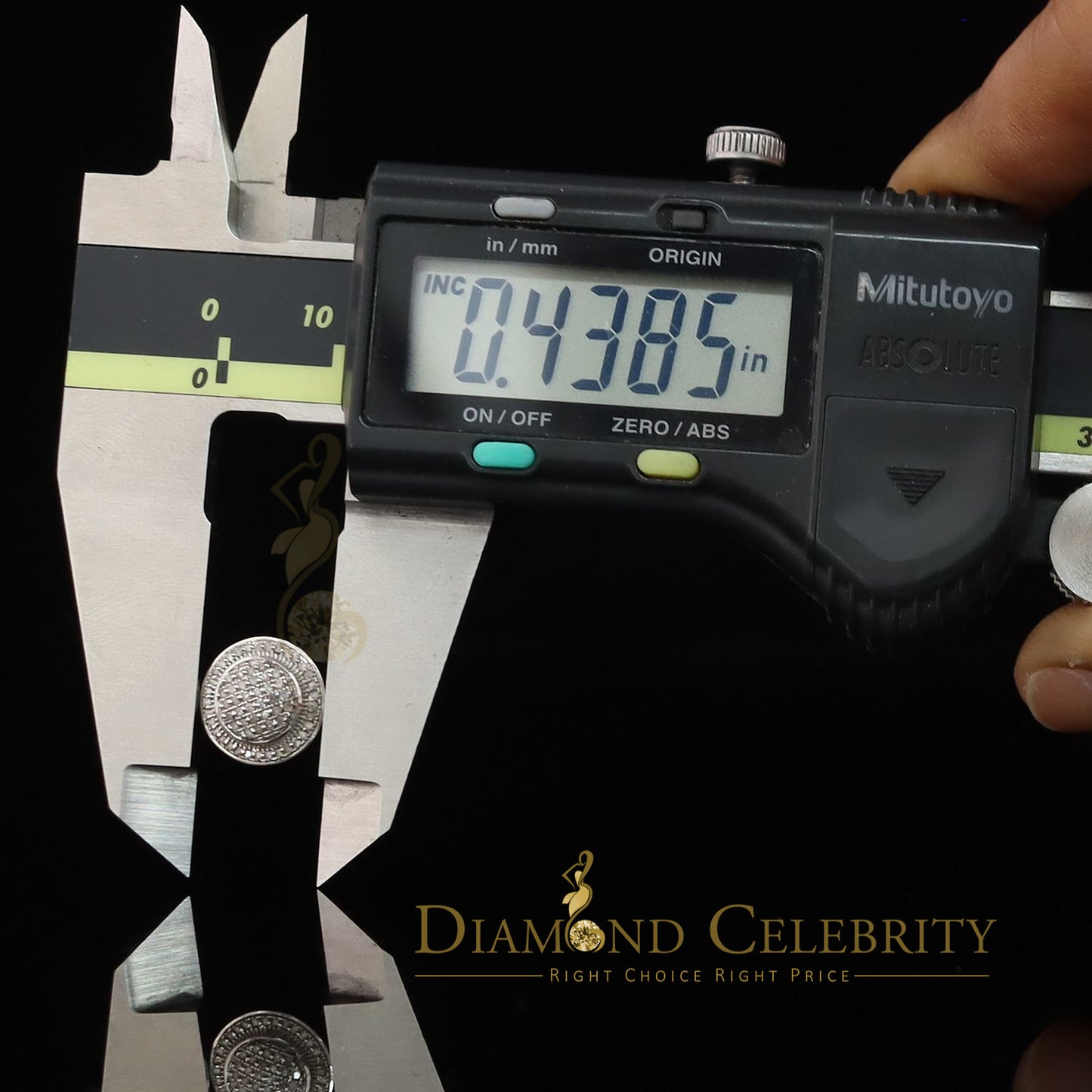 DiamondCelebritees Aretes Para Hombre Square 925 White Silver 0.33ct Diamond Women & Men Earrings