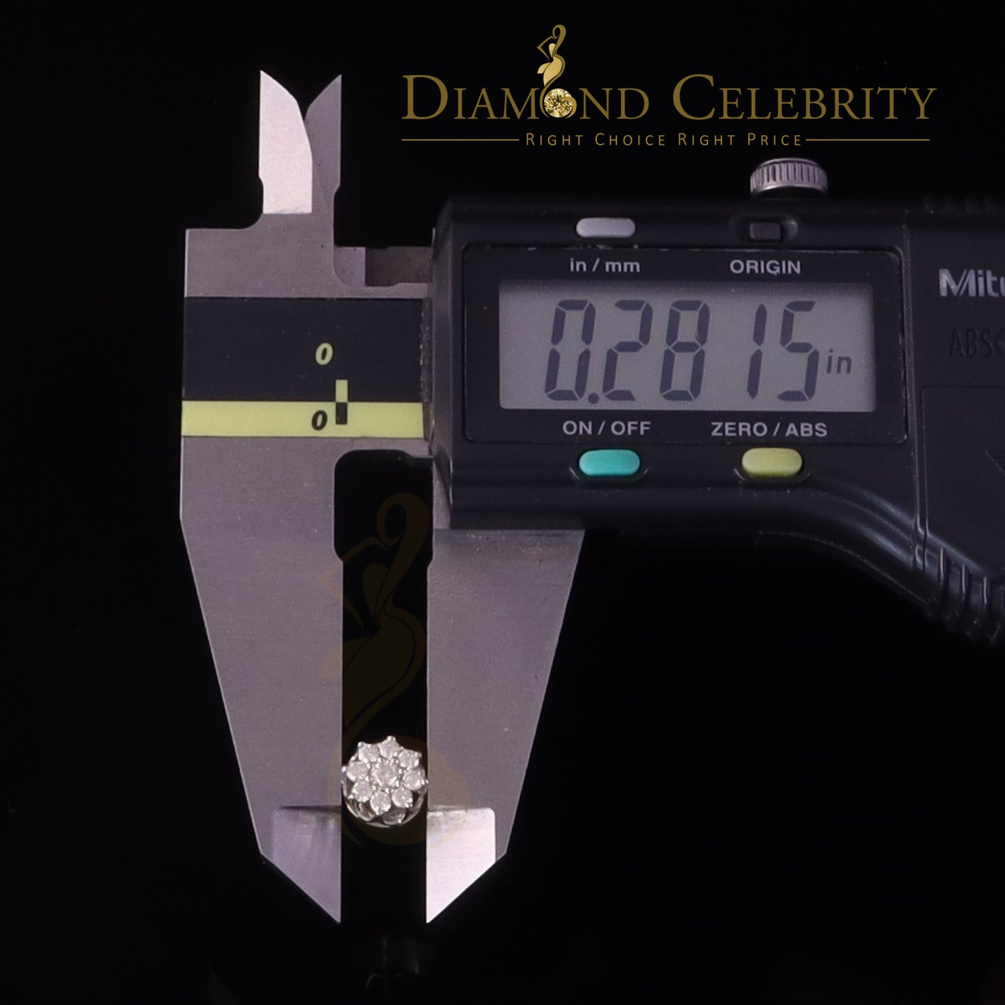 Diamondcelebritees 925 Silver White 0.50ct VVS 'D' Moissanite Round Stud Earrings Men's/Womens