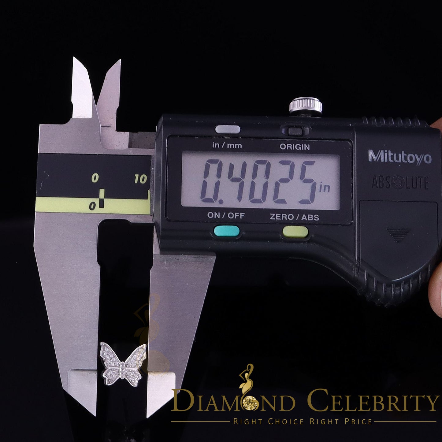 DiamondCelebritees Women's 0.34ct Cubic Zirconia Butterfly Stud Earrings White 925 Sterling Silver