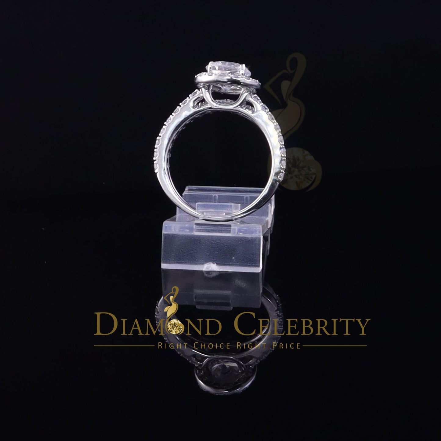 DiamondCelebritees 4.58ct White Cubic Zirconia 925 Sterling Silver Bridal Fashion Womens Ring SZ 7