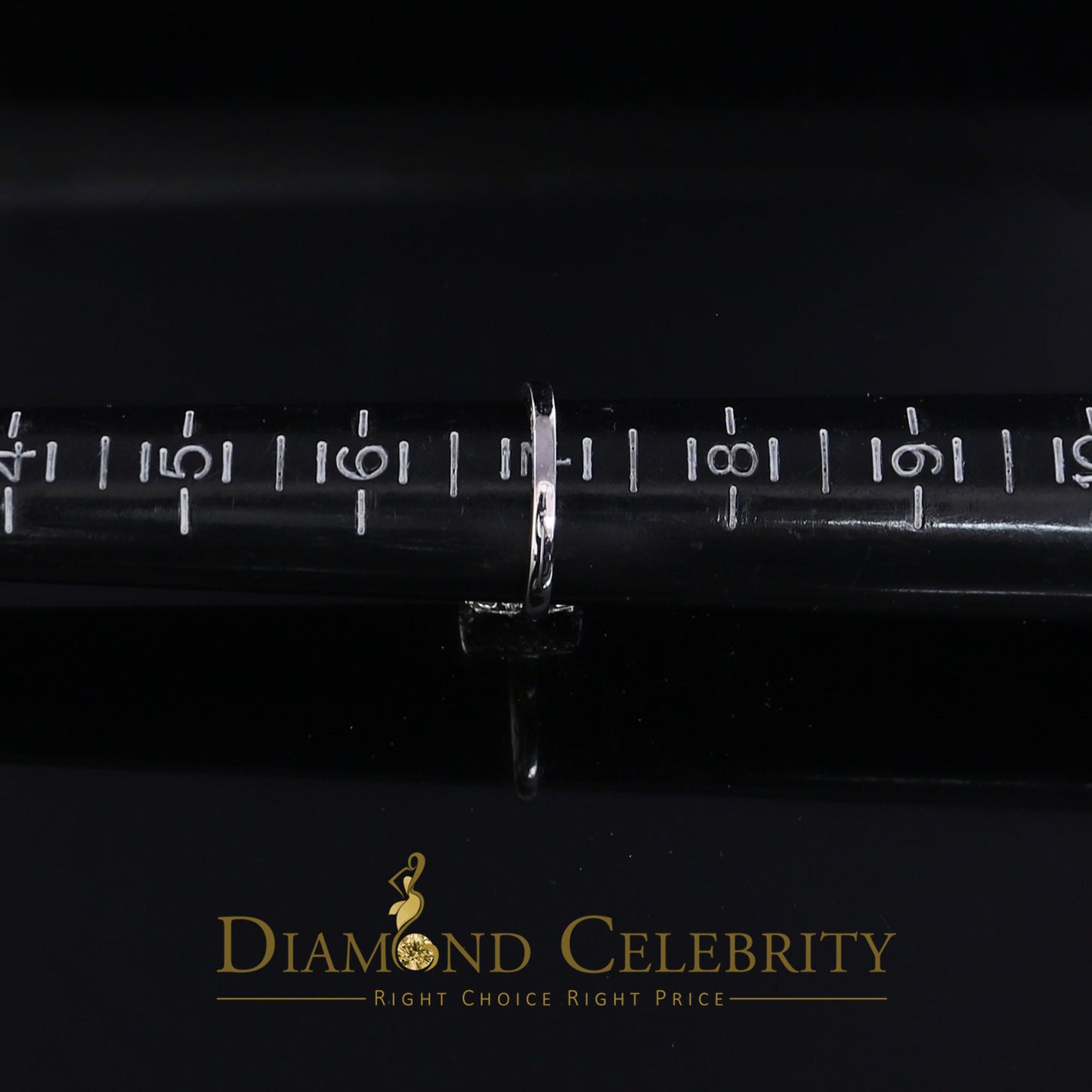 DiamondCelebritees Real 10kt White Gold with 0.50CT Genuine Diamond SQUARE shape Womens Ring Size 7