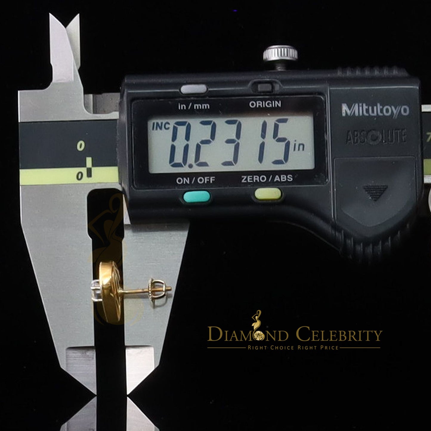 DiamondCelebritees Women's 0.33ct VVS 'D' Moissanite 925 Silver Yellow HEART Diamond Cut Earrings